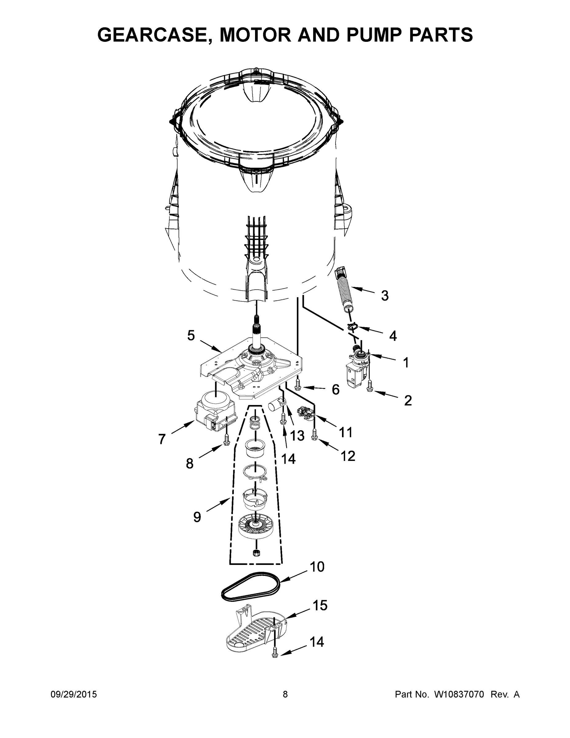 05 - GEARCASE, MOTOR AND PUMP PARTS
