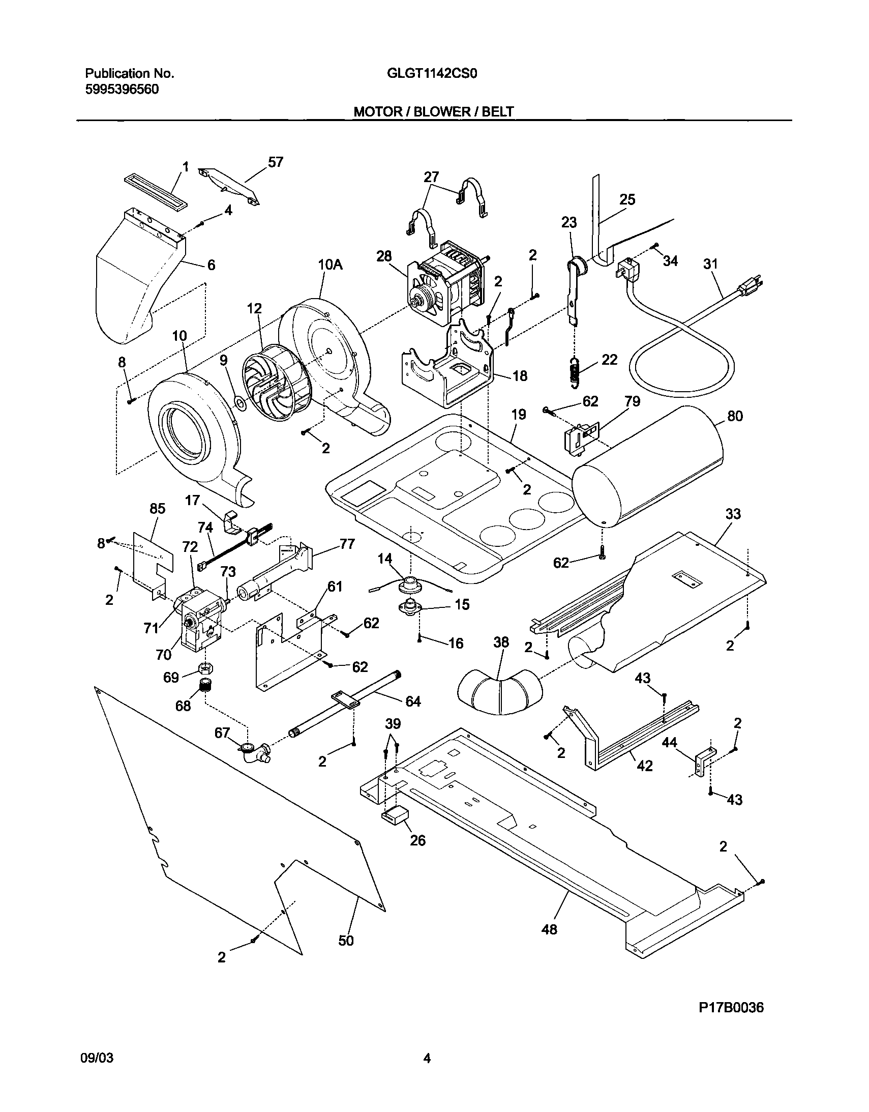 05 - MOTOR/BLOWER/BELT
