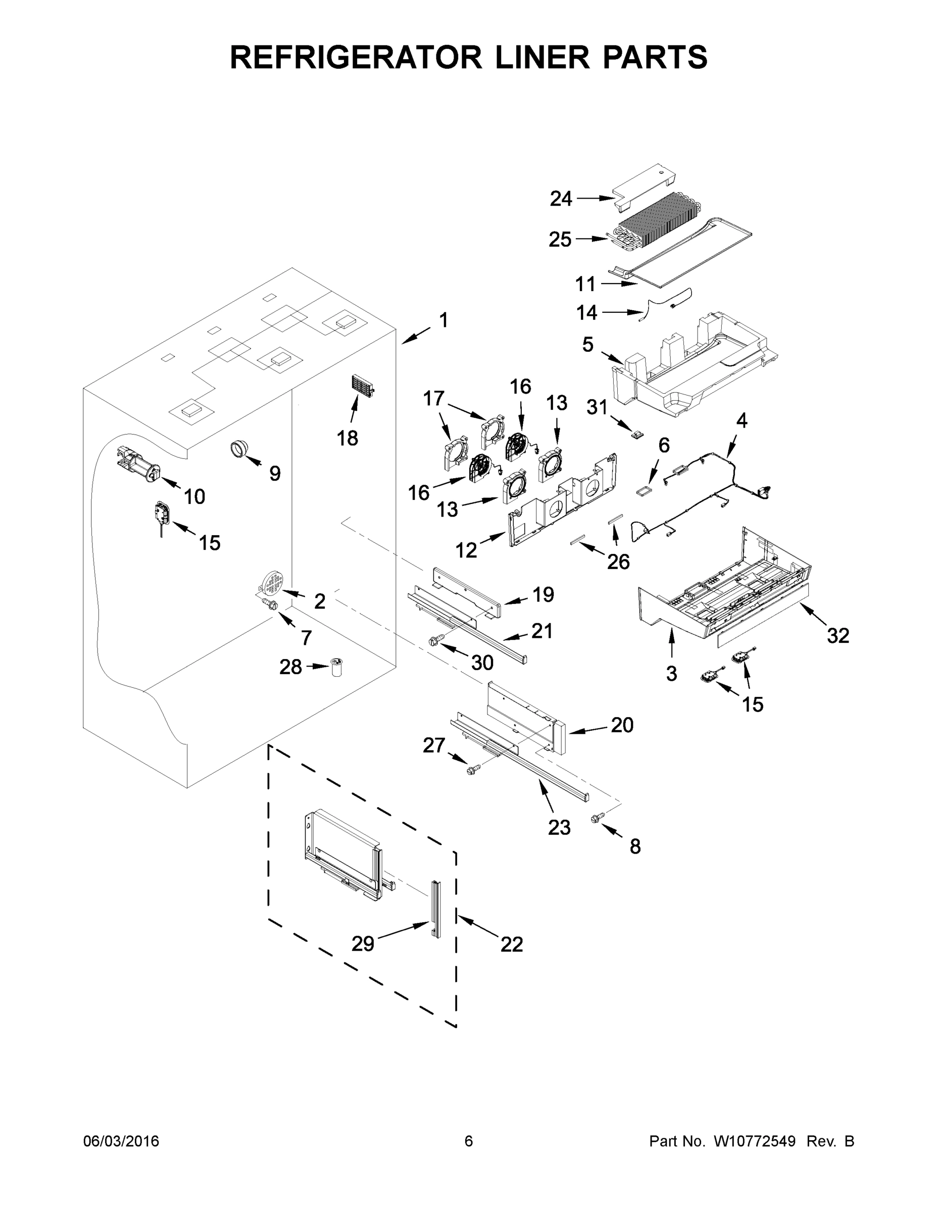 04 - REFRIGERATOR LINER PARTS