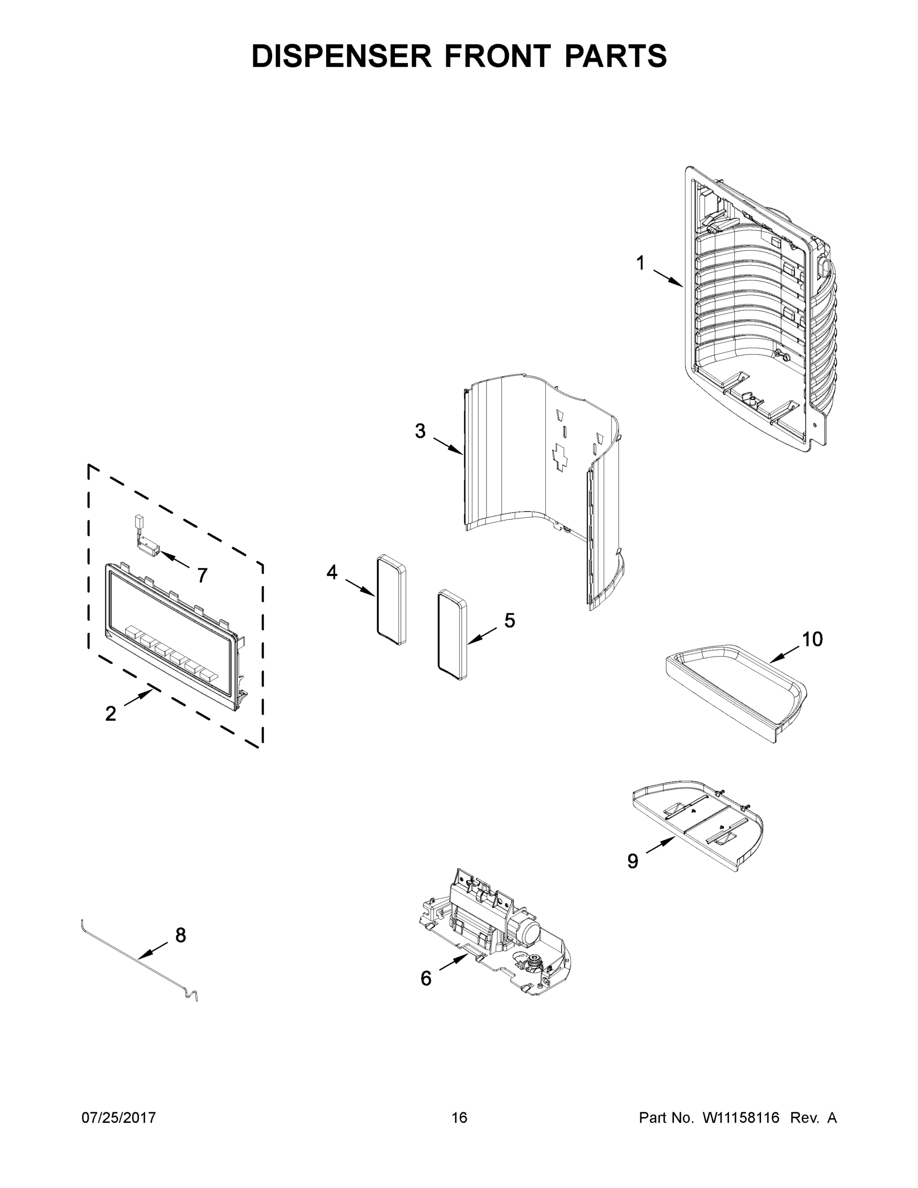 09 - DISPENSER FRONT PARTS
