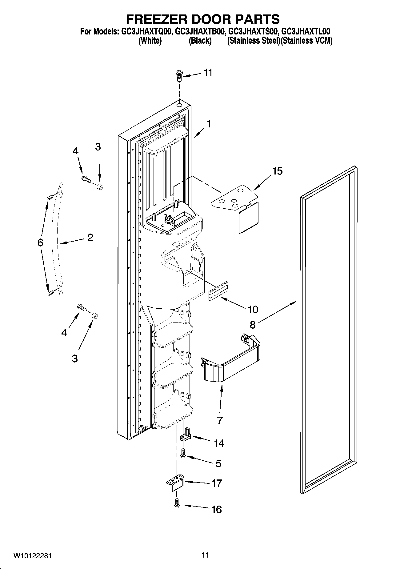 07 - FREEZER DOOR PARTS