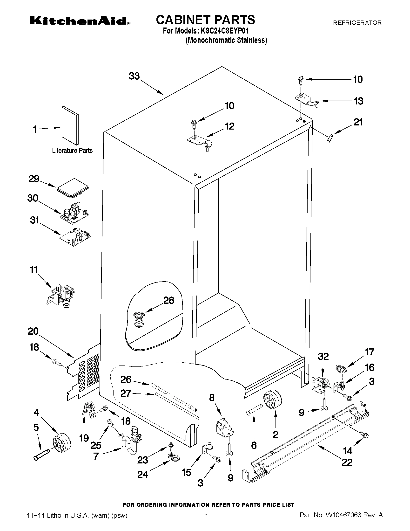 01 - CABINET PARTS