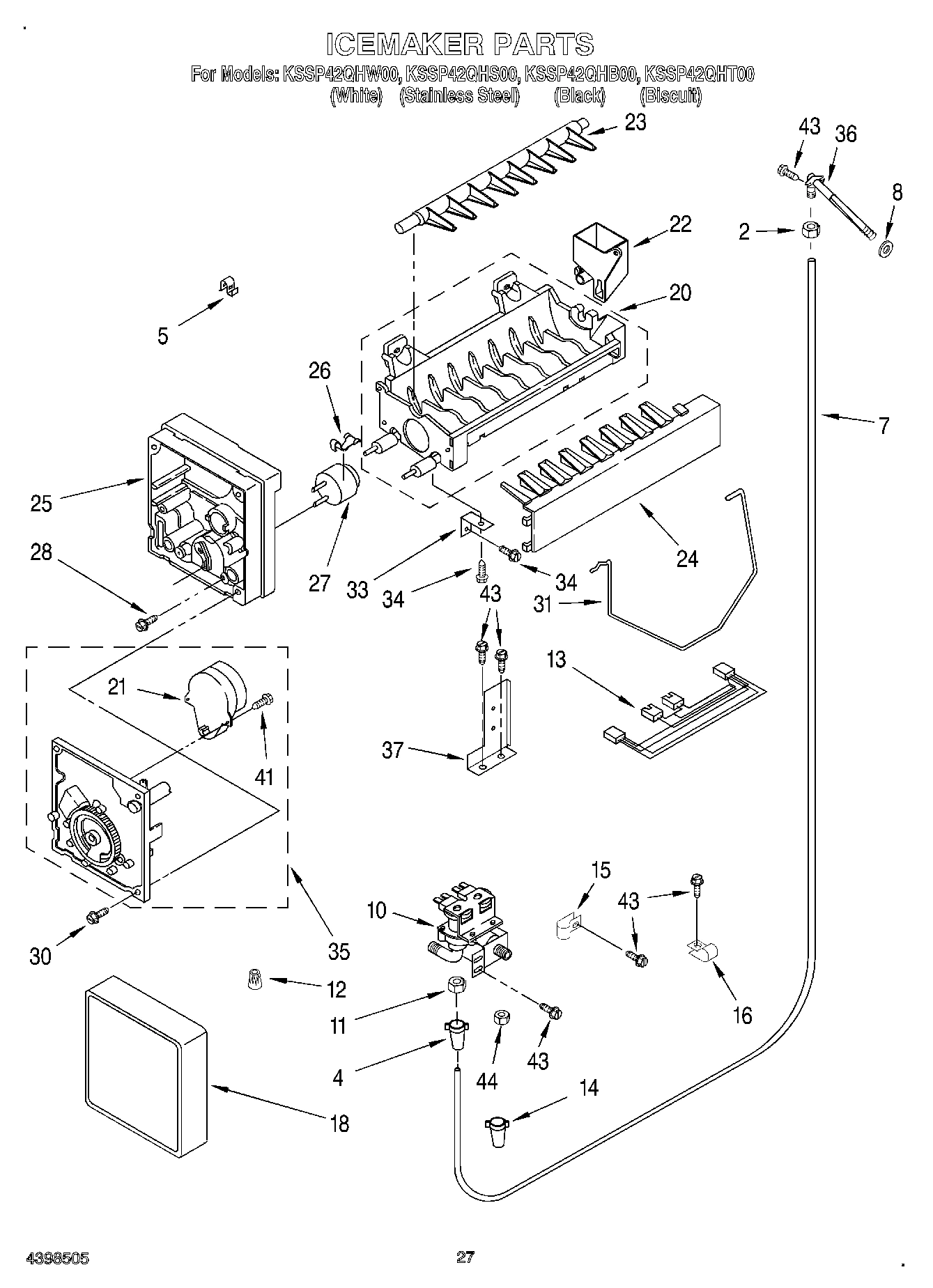 17 - ICE MAKER, OPTIONAL