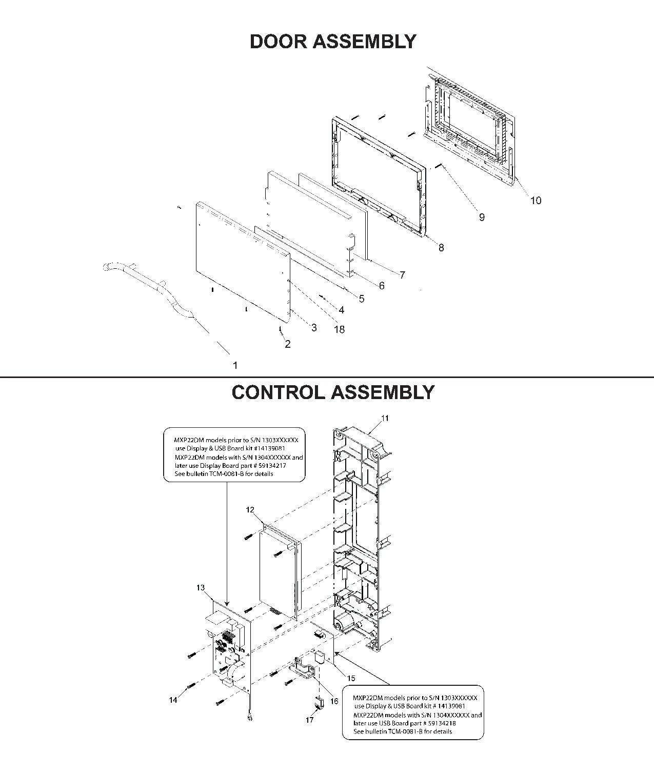 Door Assembly / Control Assembly