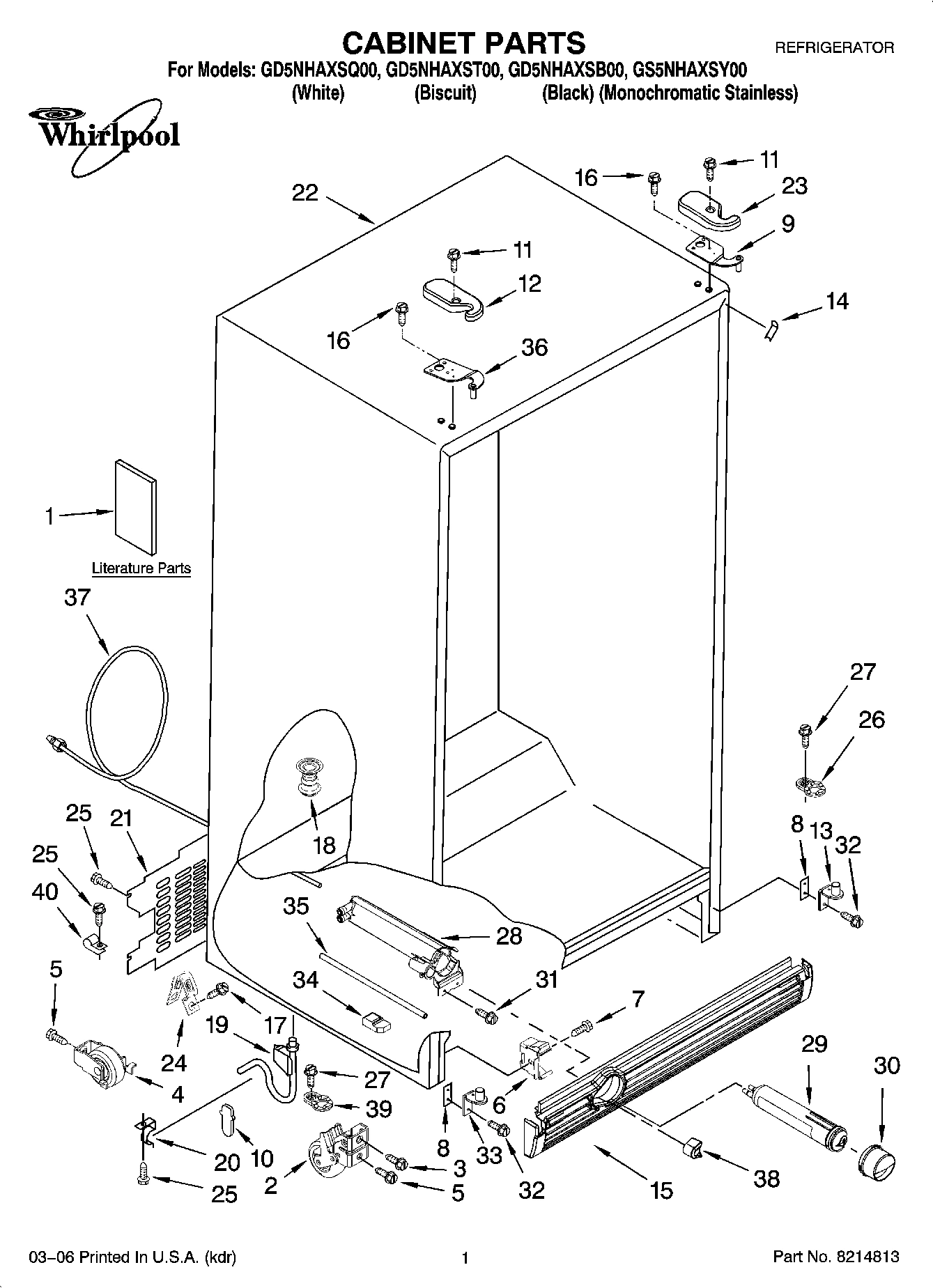 01 - CABINET PARTS