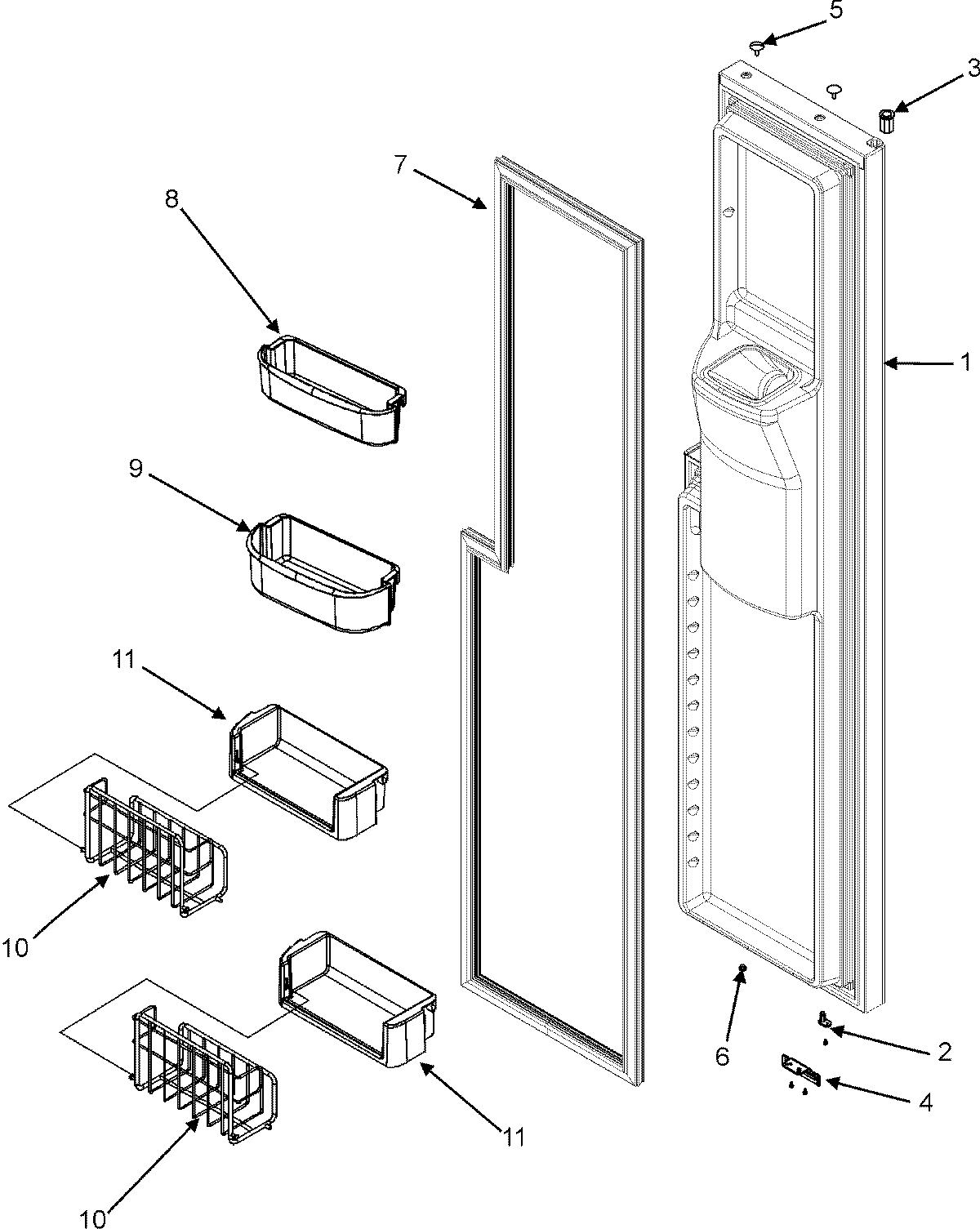 10 - FREEZER DOOR