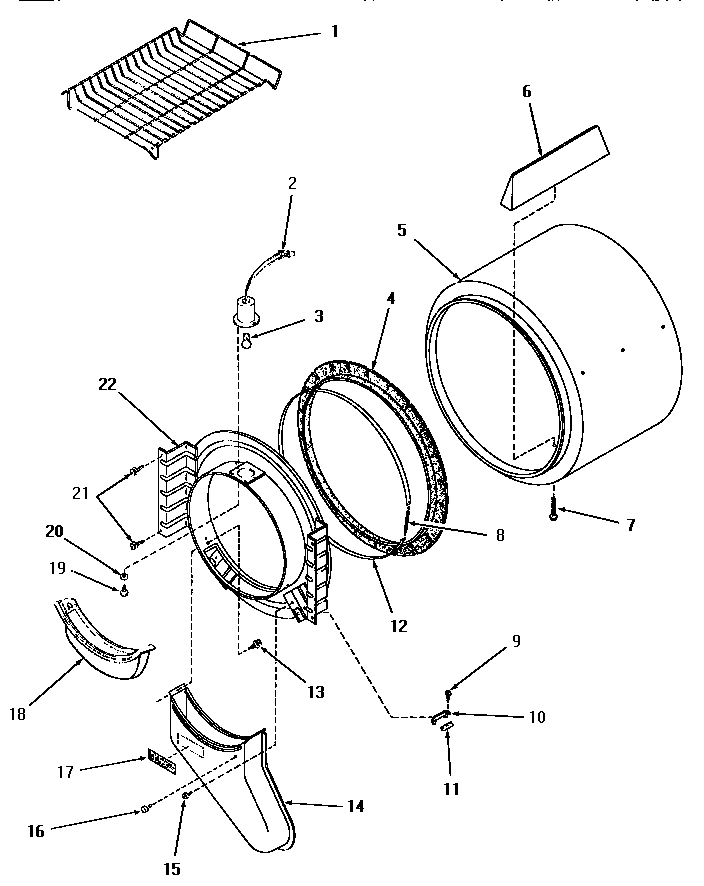 08 - FR BLKHD, AIR DUCT, FELT SEAL & CYLINDER