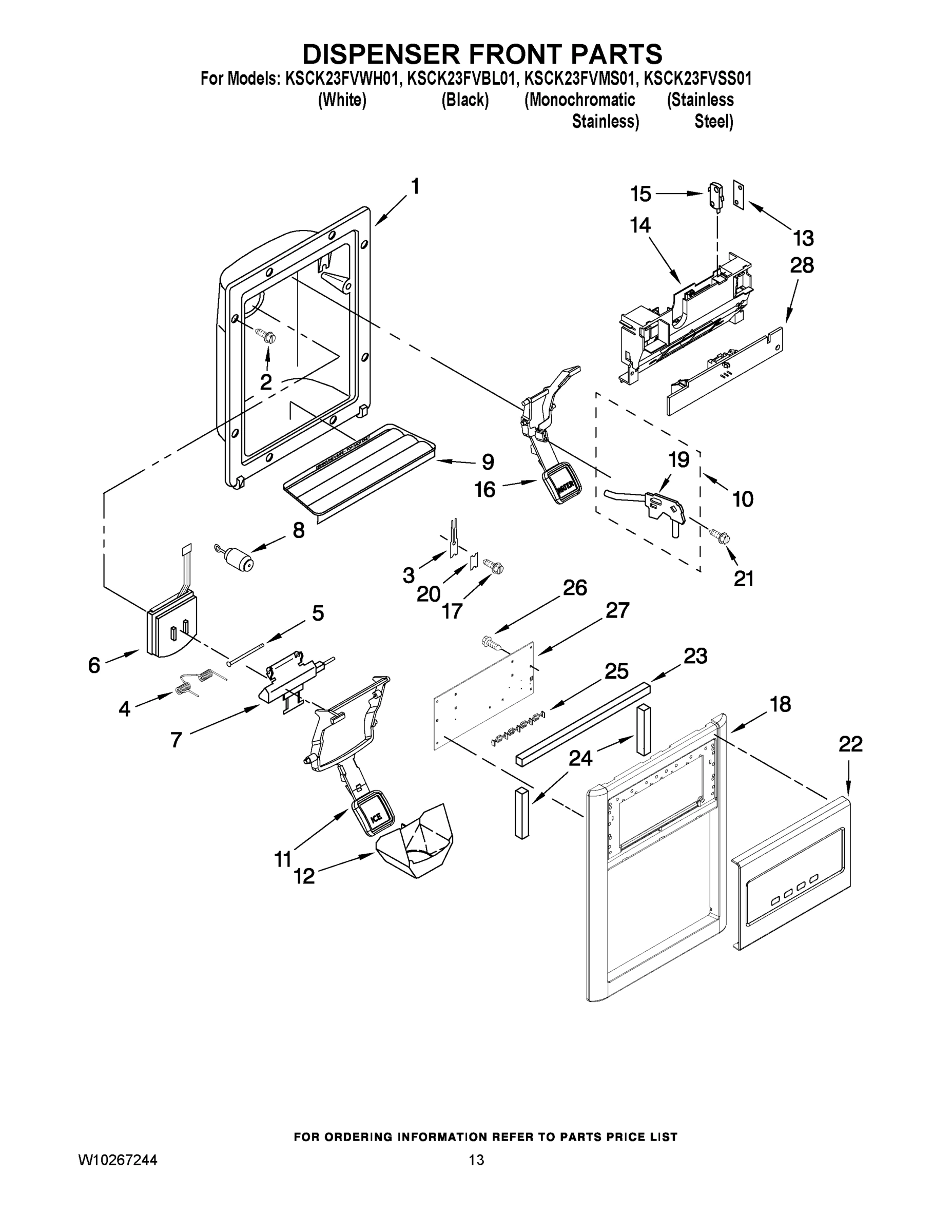 08 - DISPENSER FRONT PARTS