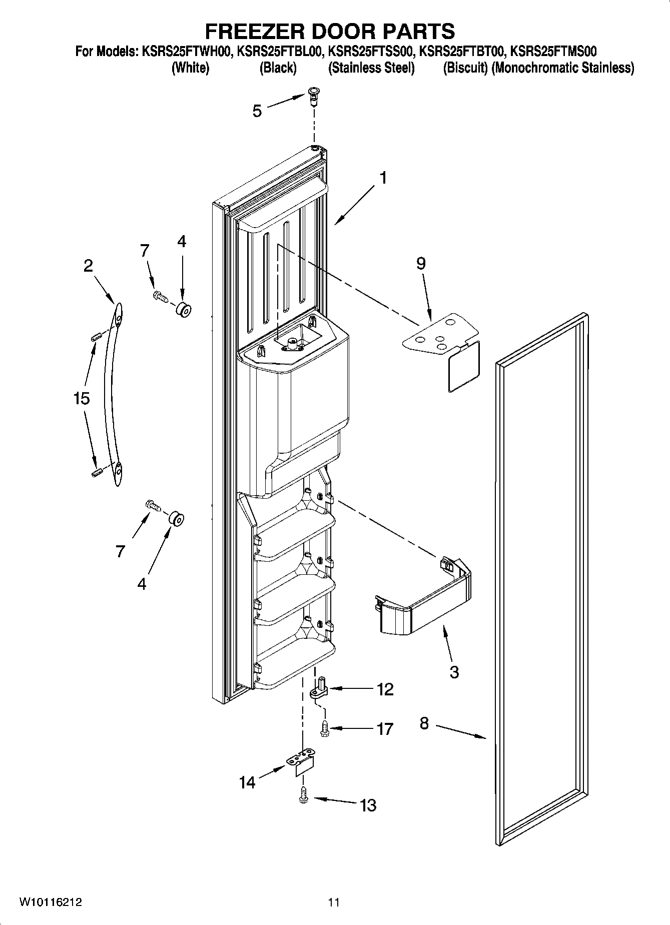 07 - FREEZER DOOR PARTS