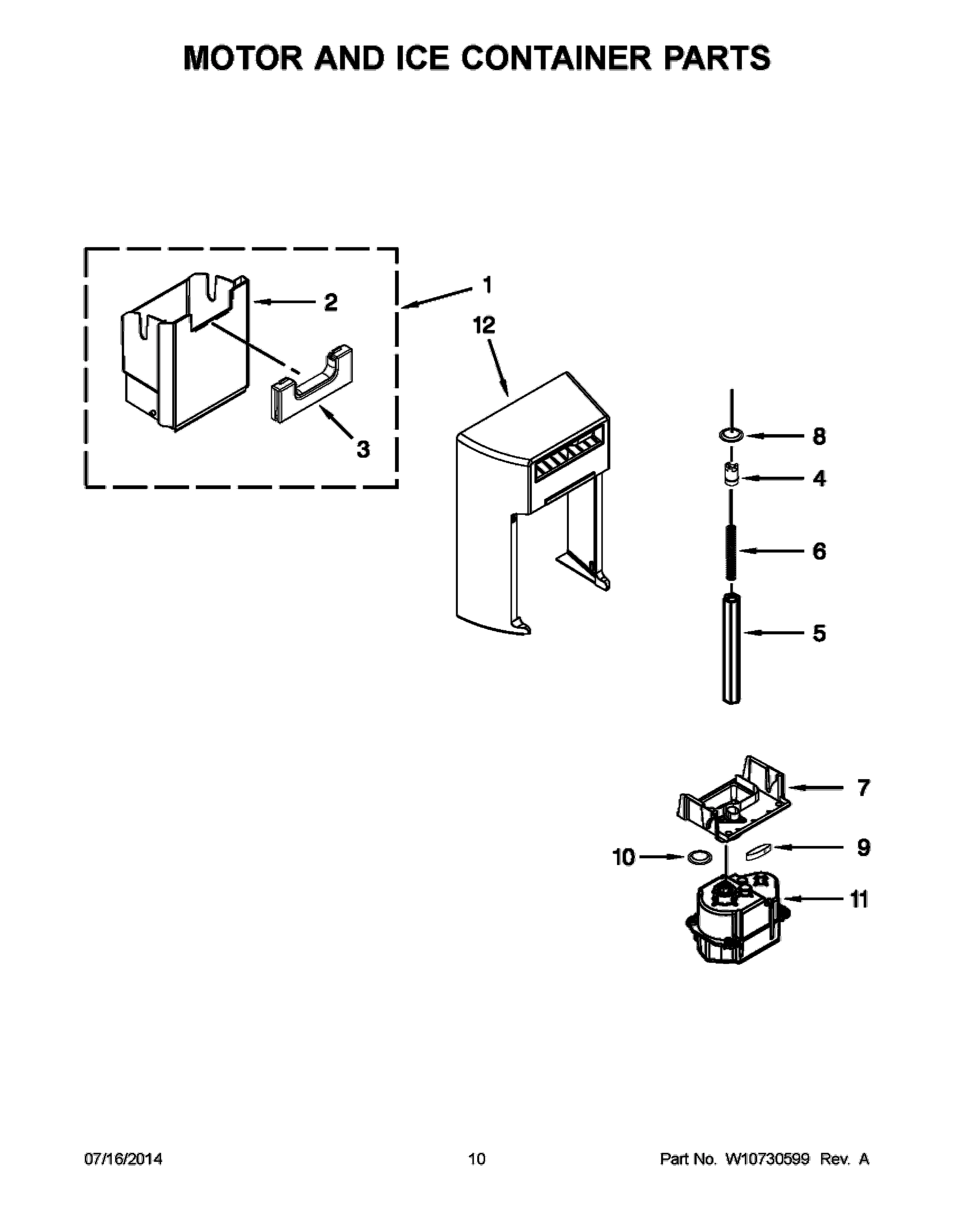 06 - MOTOR AND ICE CONTAINER PARTS