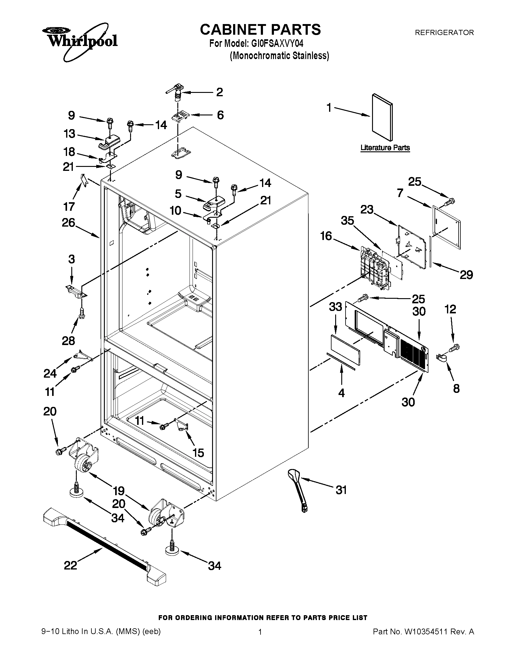 01 - CABINET PARTS