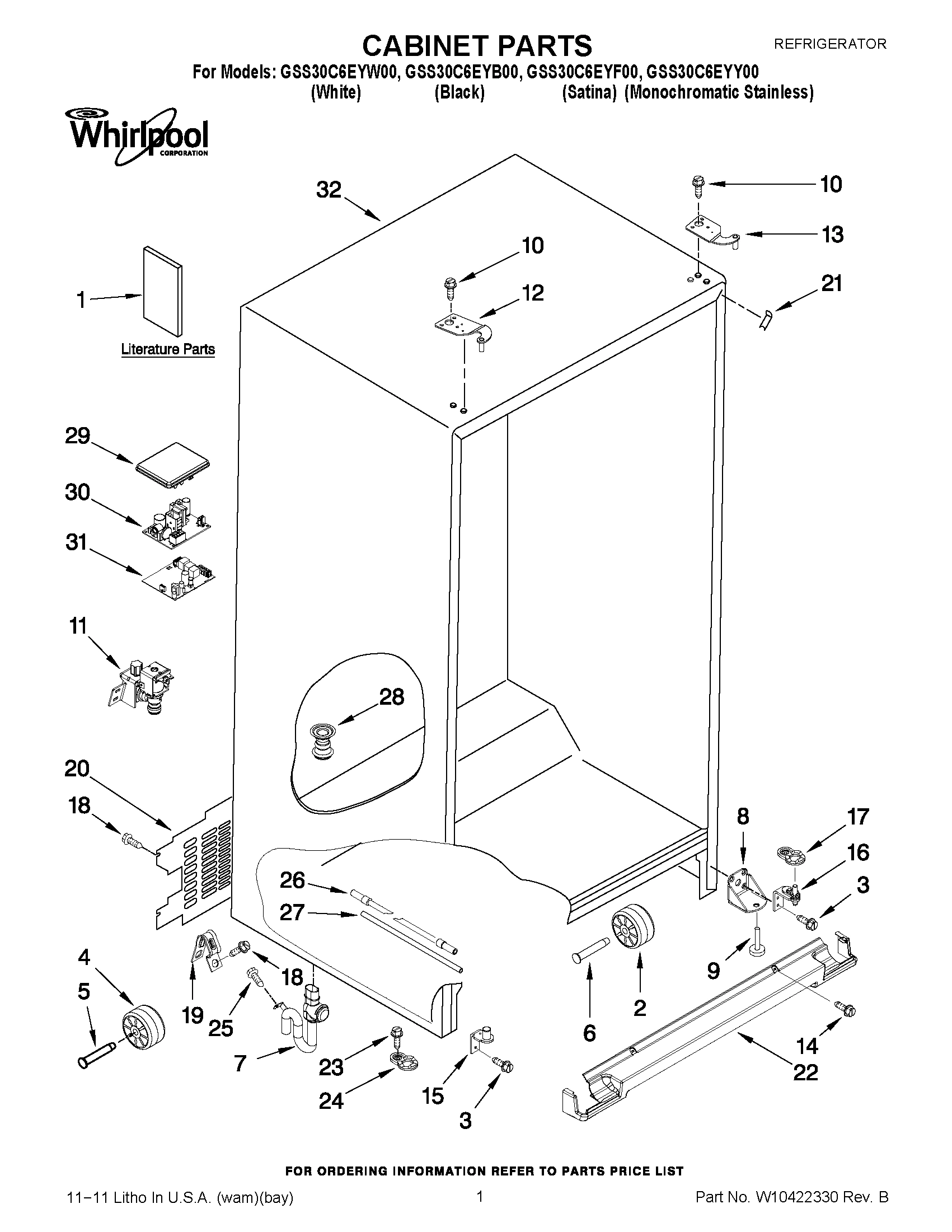 01 - CABINET PARTS