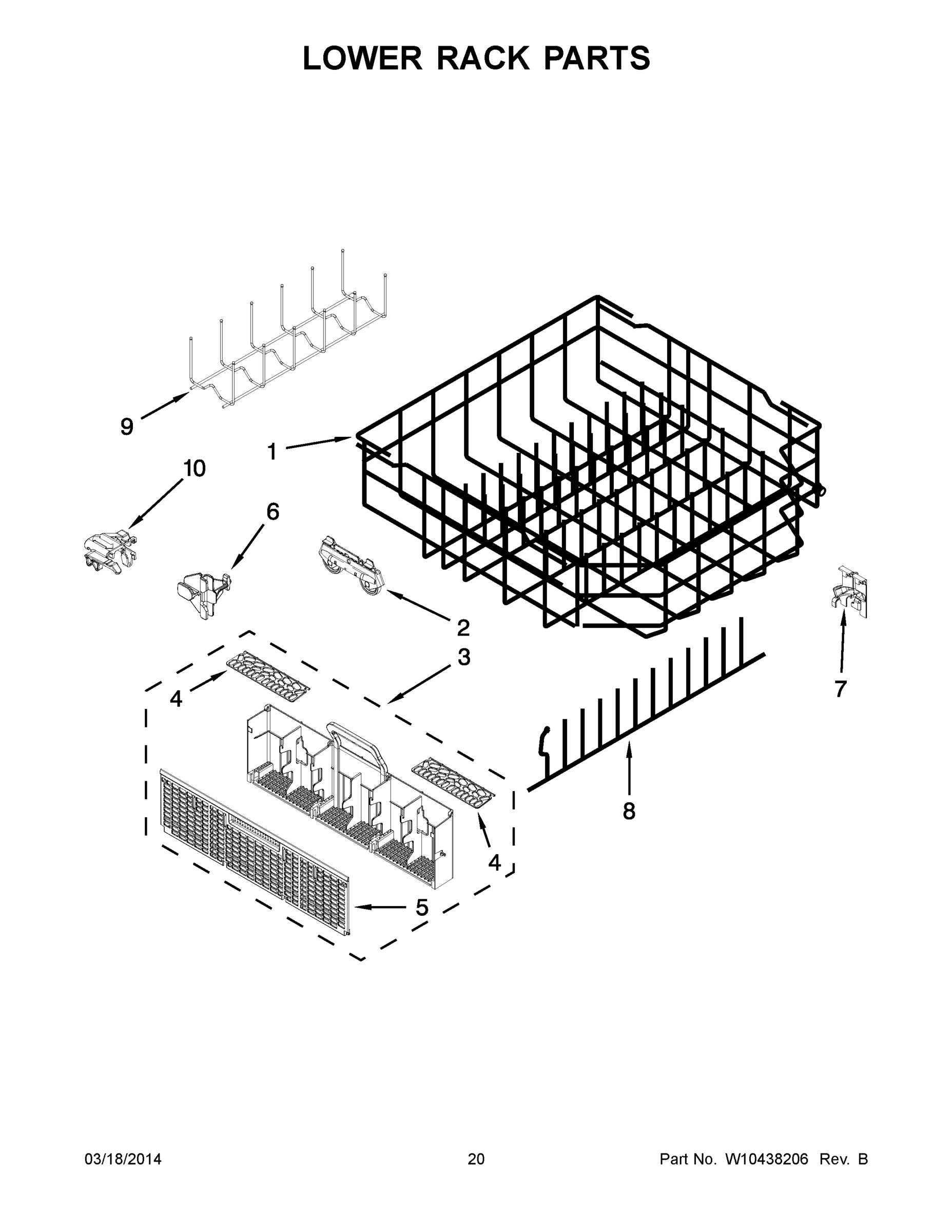 11 - LOWER RACK PARTS