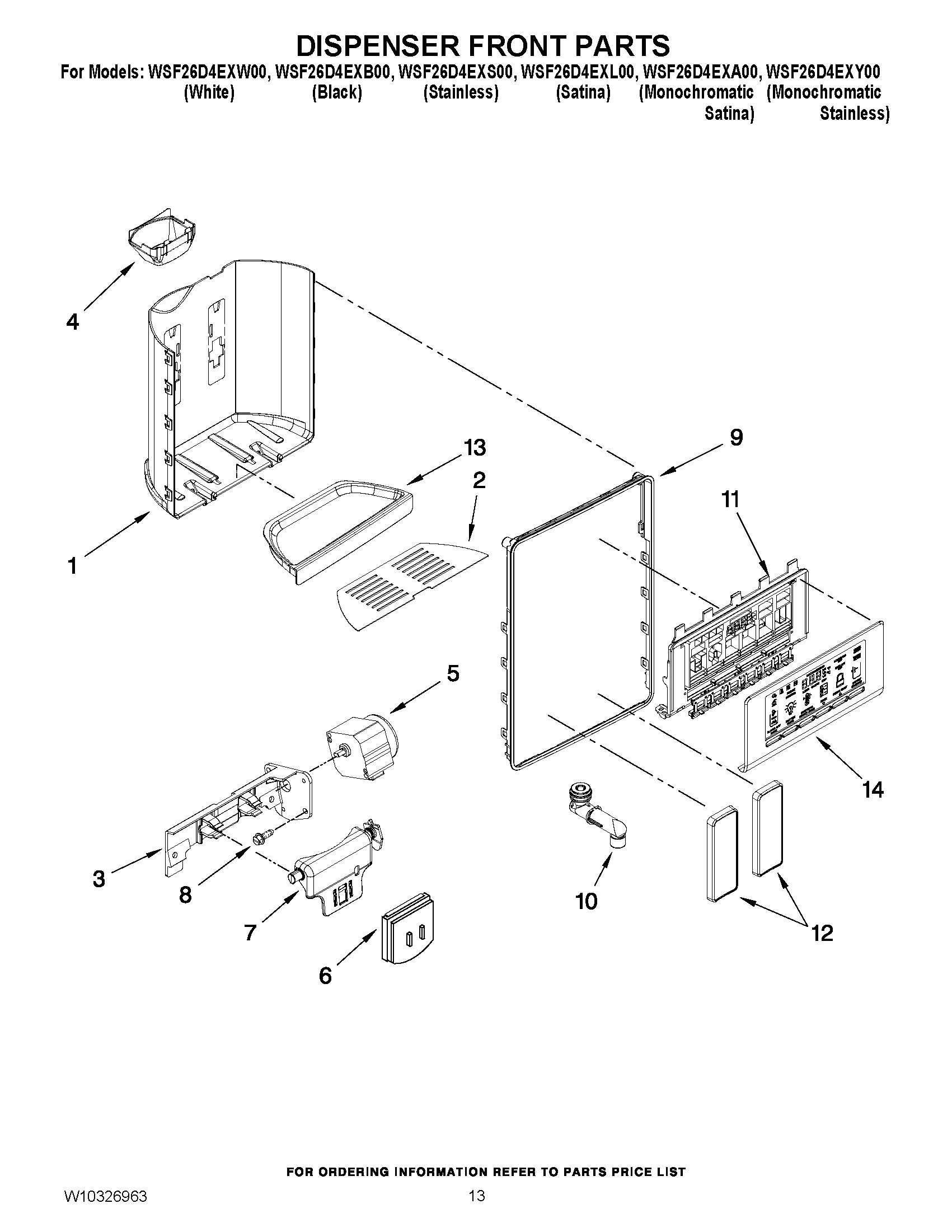 08 - DISPENSER FRONT PARTS