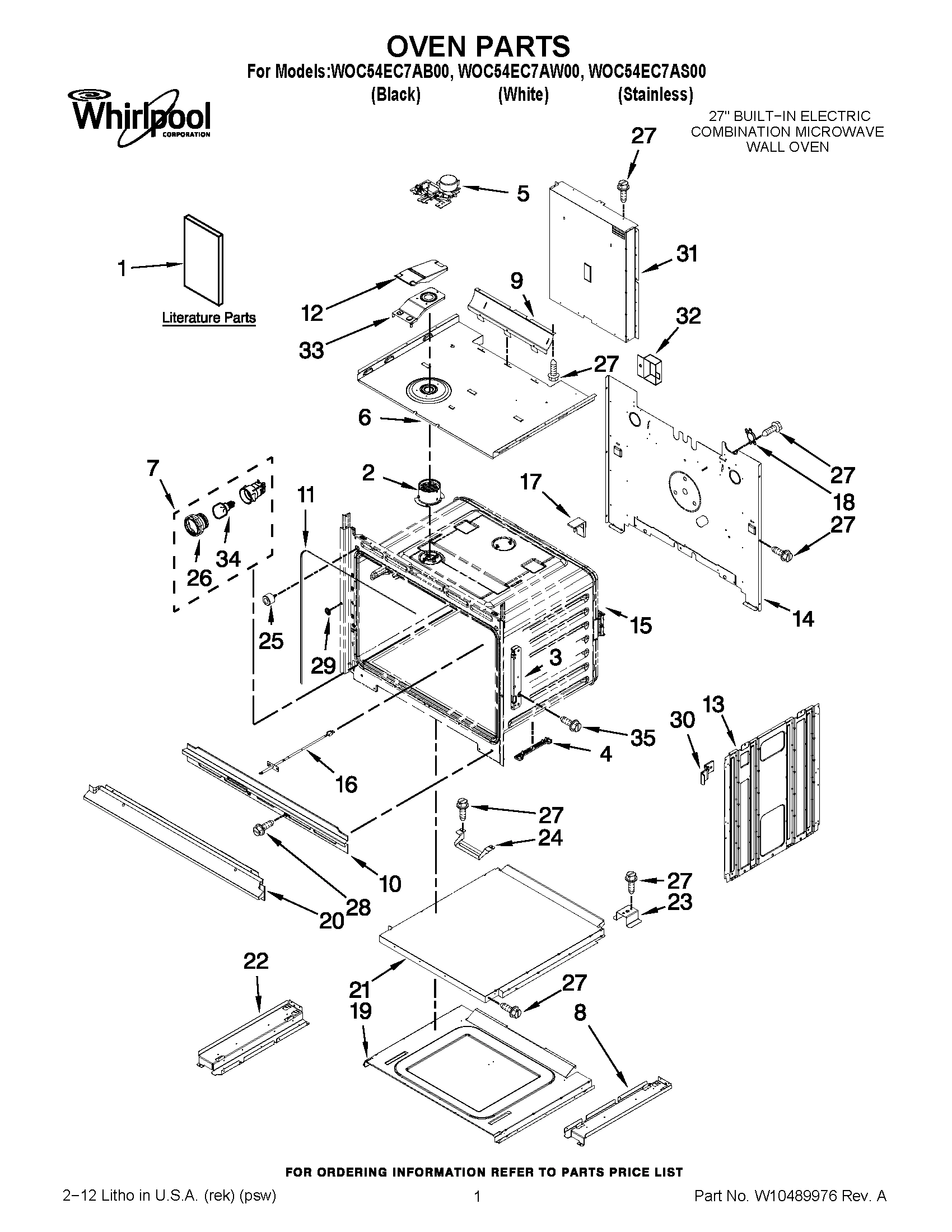 01 - OVEN PARTS