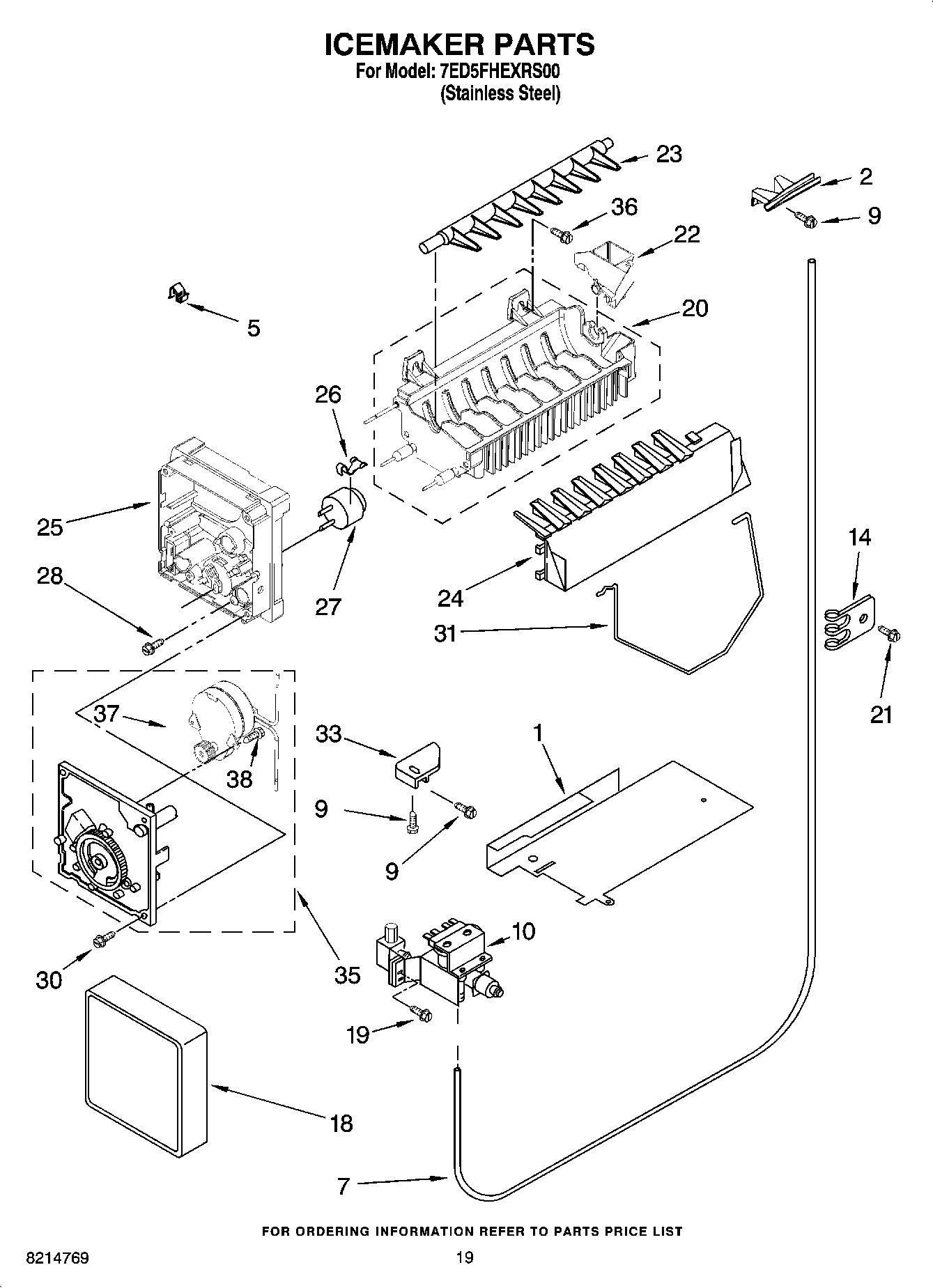 12 - ICEMAKER PARTS, OPTIONAL PARTS (NOT INCLUDED)