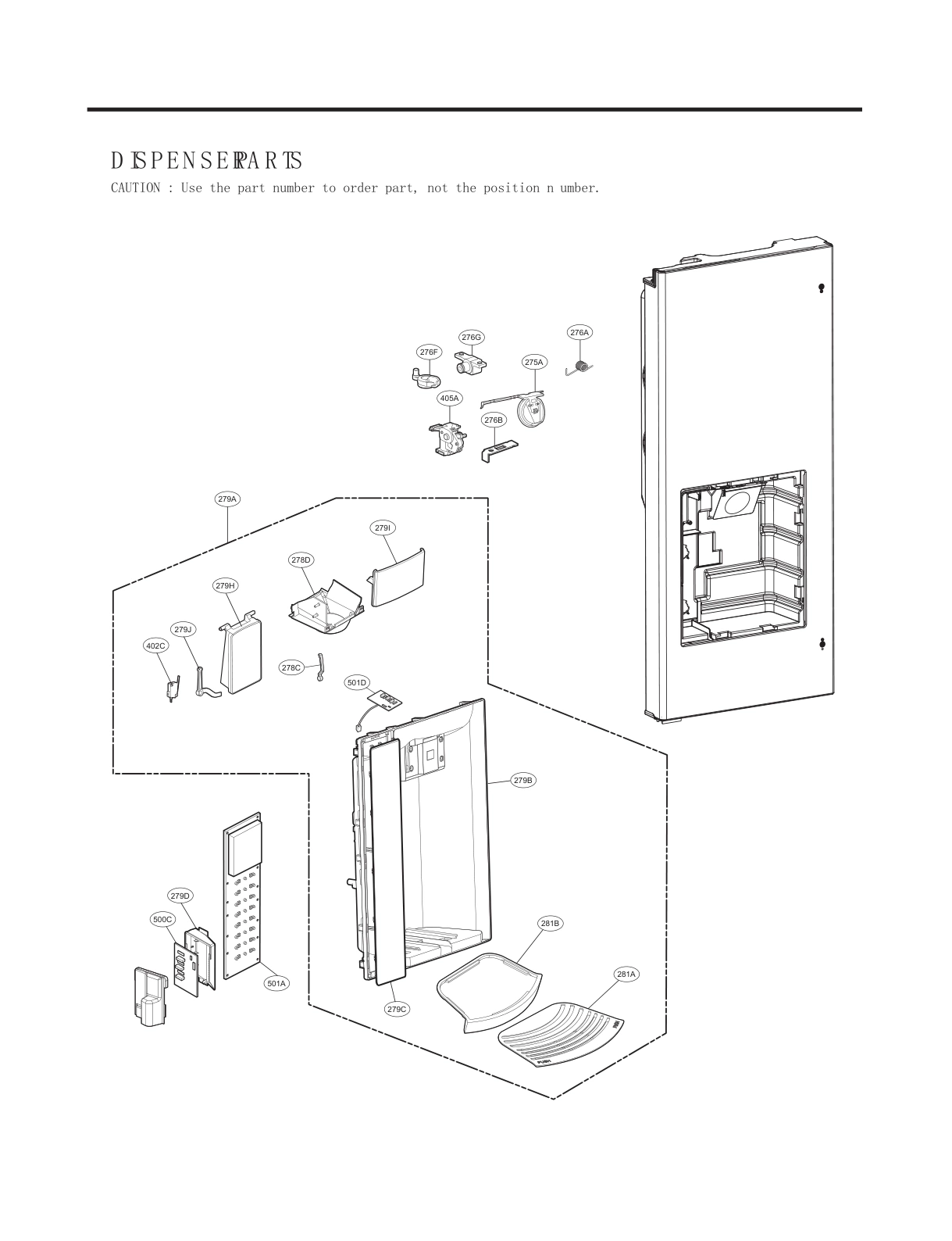 DISPENSER PARTS
