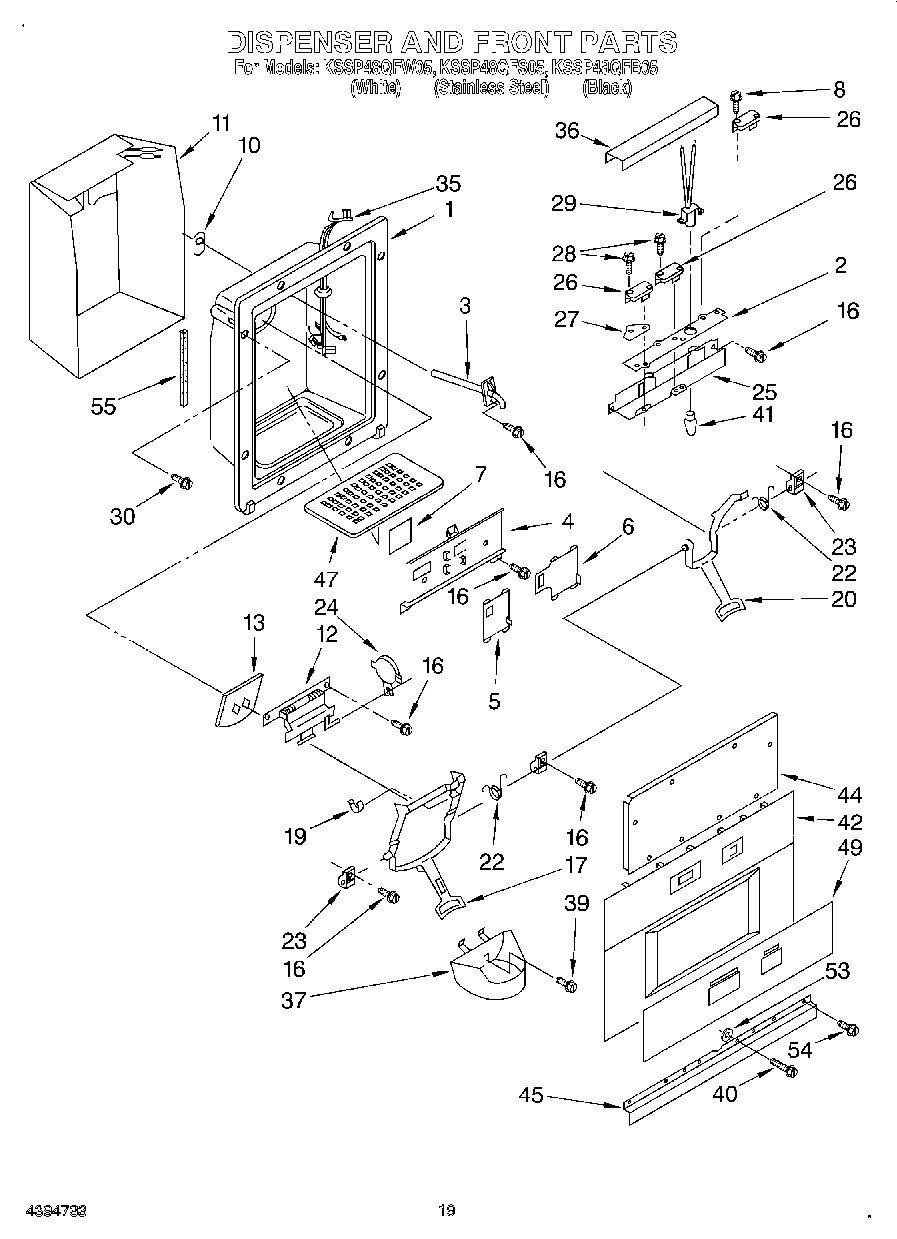 13 - DISPENSER AND FRONT