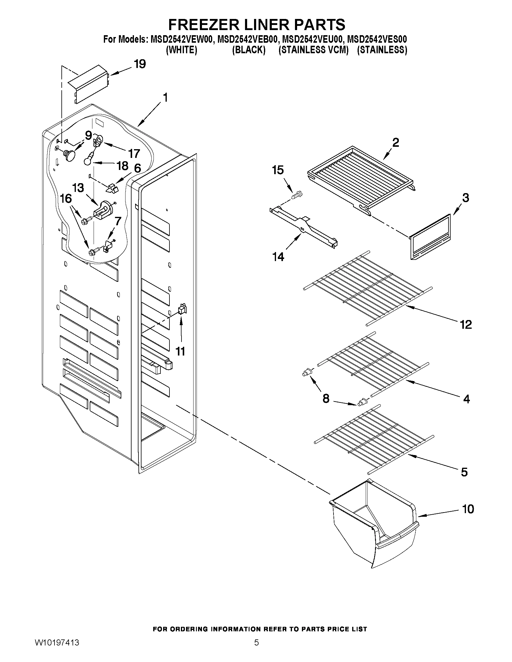 04 - FREEZER LINER PARTS