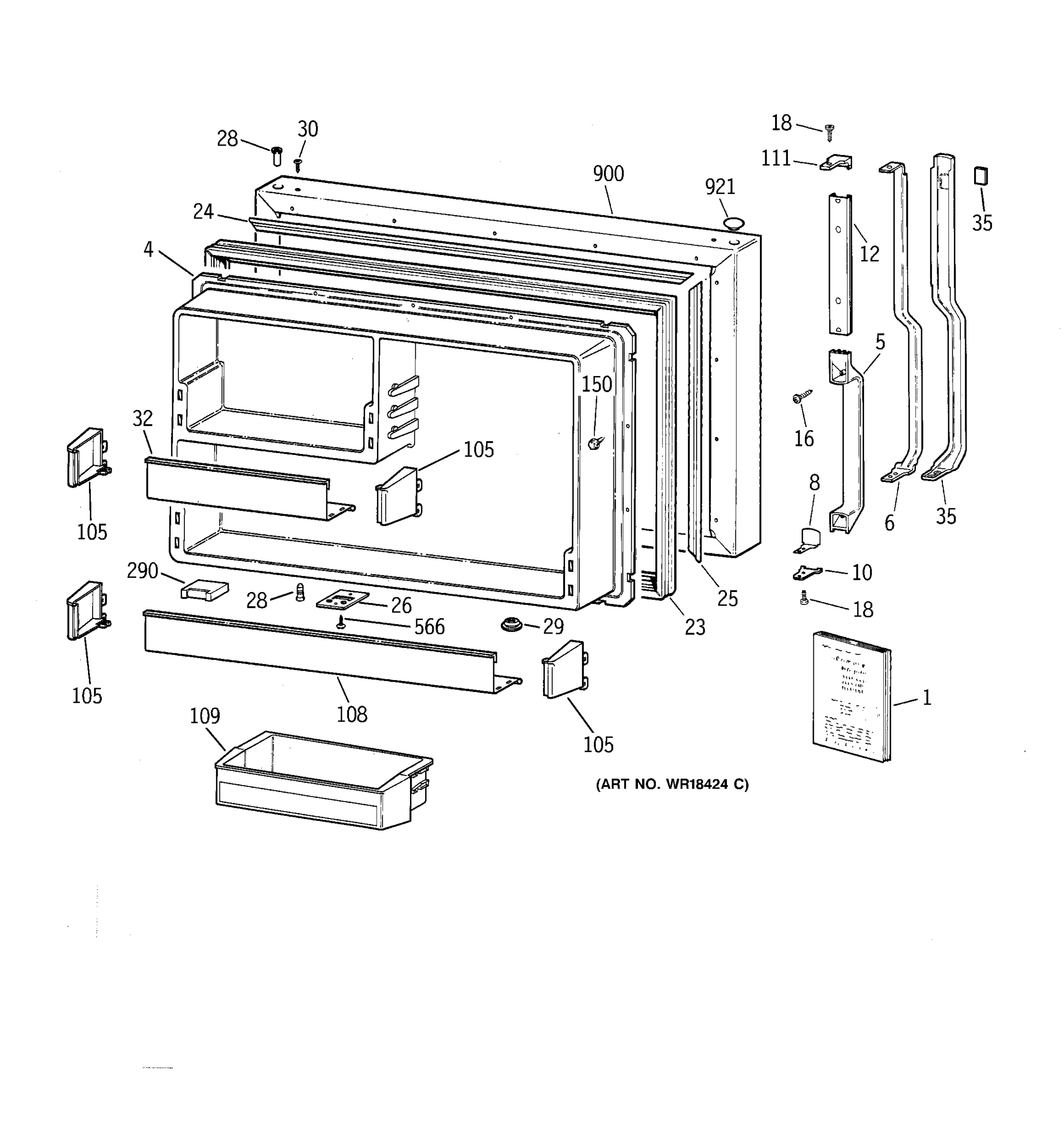 FREEZER DOOR