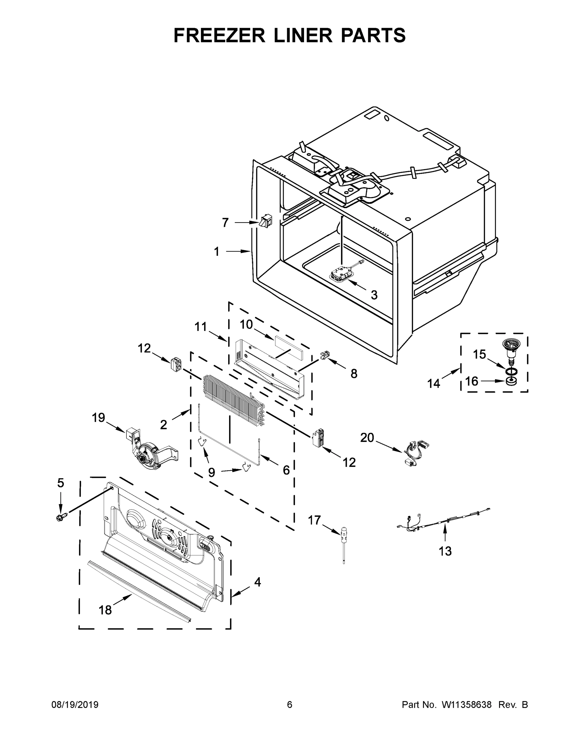 04 - FREEZER LINER PARTS