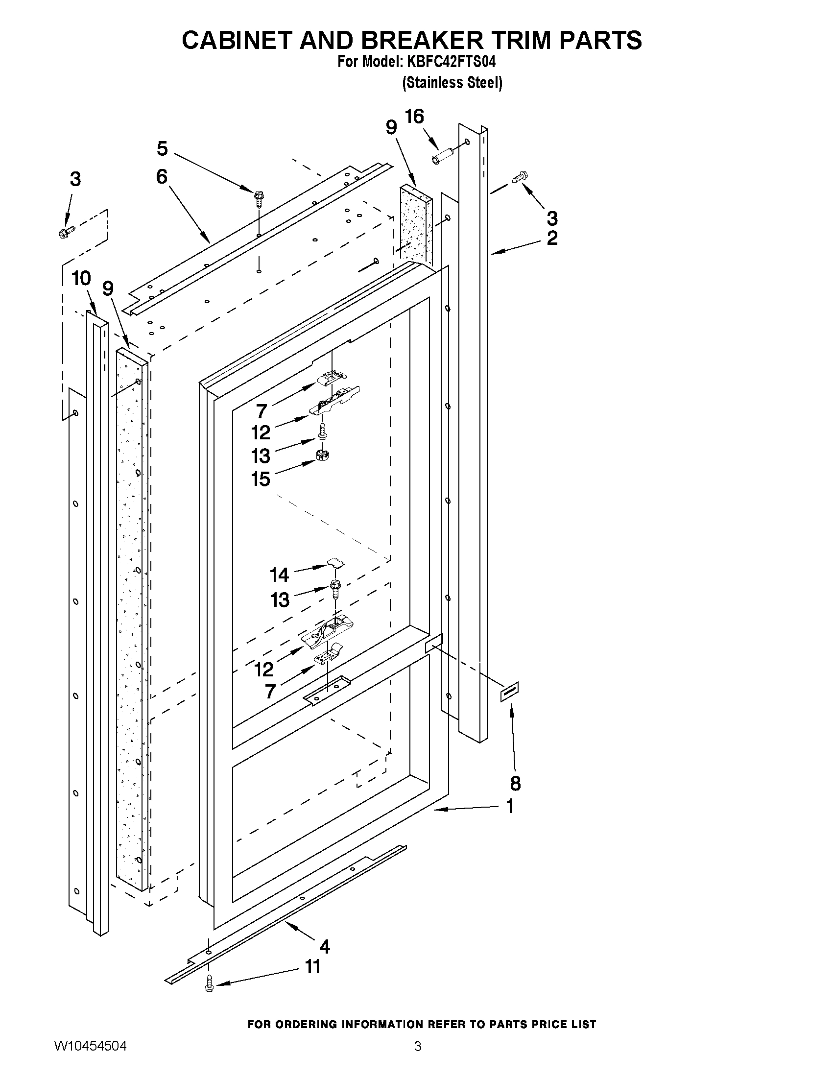 02 - CABINET AND BREAKER TRIM PARTS