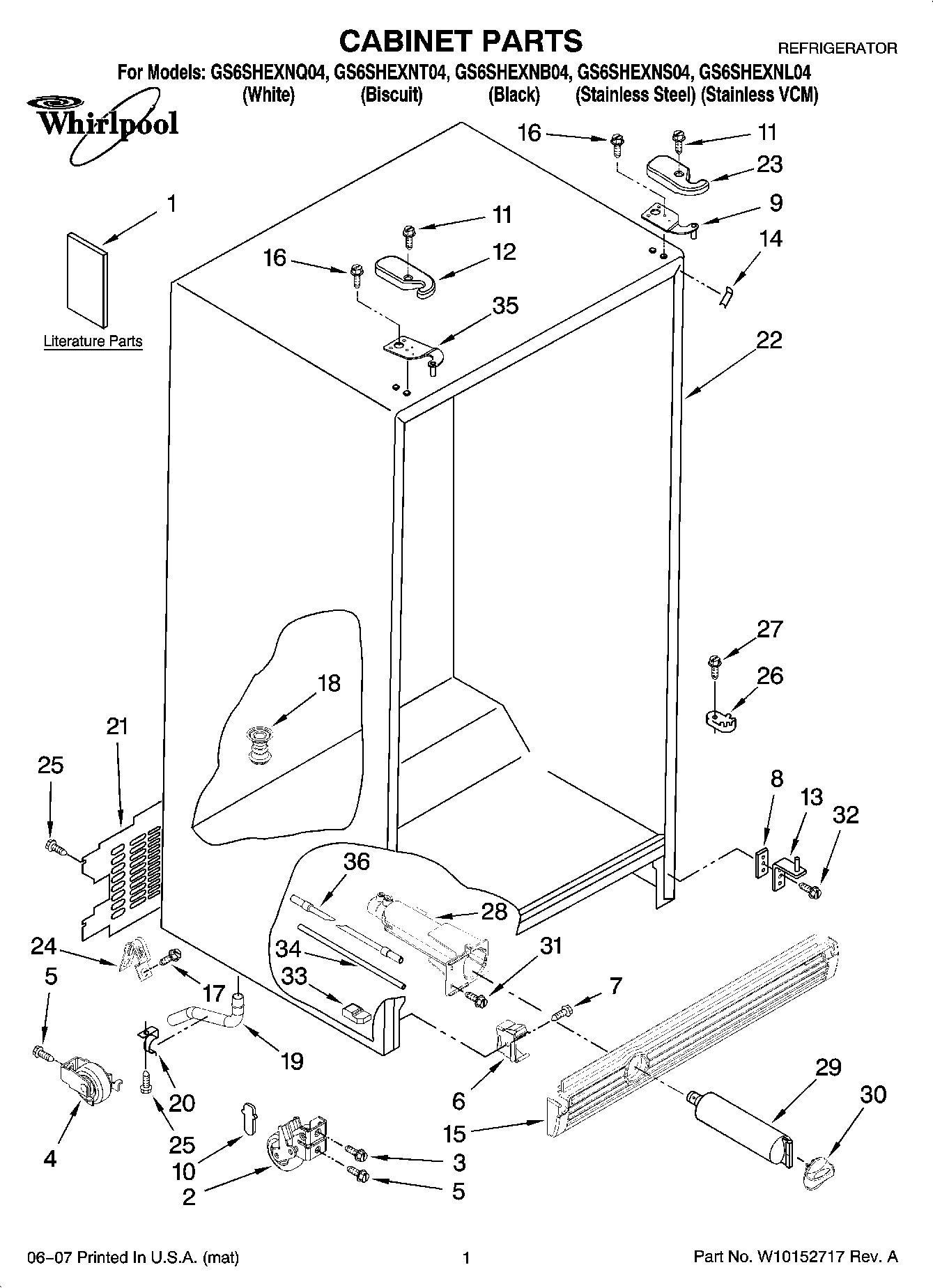 01 - CABINET PARTS