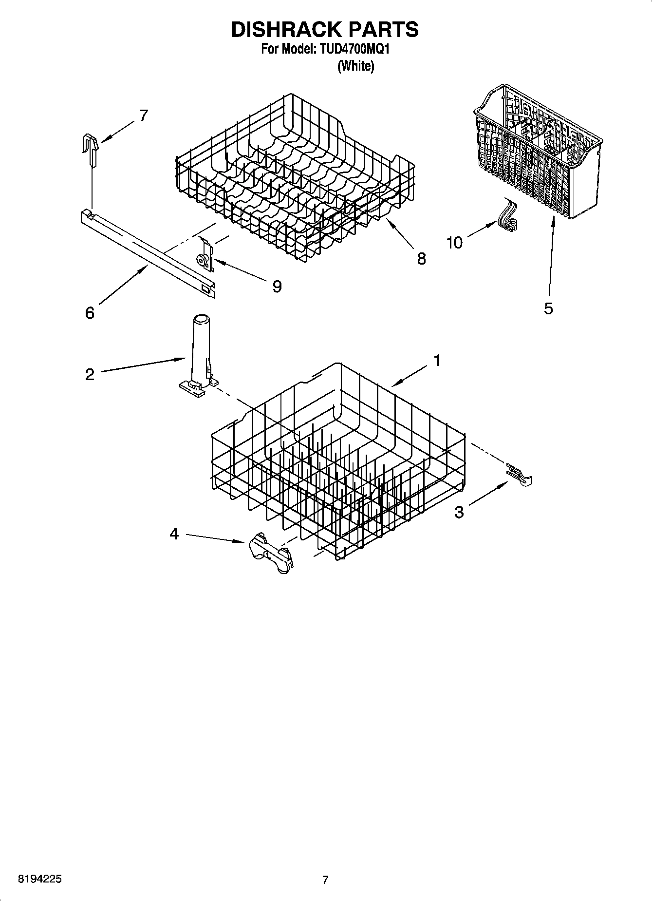 06 - DISHRACK PARTS, OPTIONAL PARTS (NOT INCLUDED)