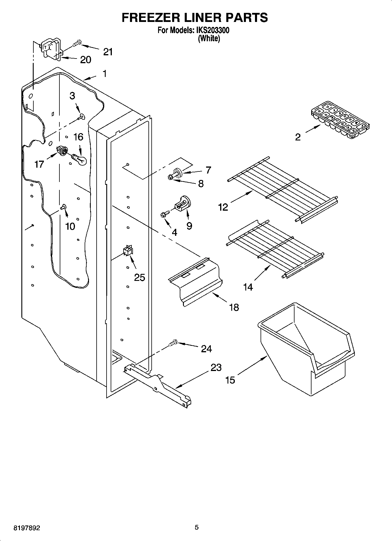 03 - FREEZER LINER PARTS