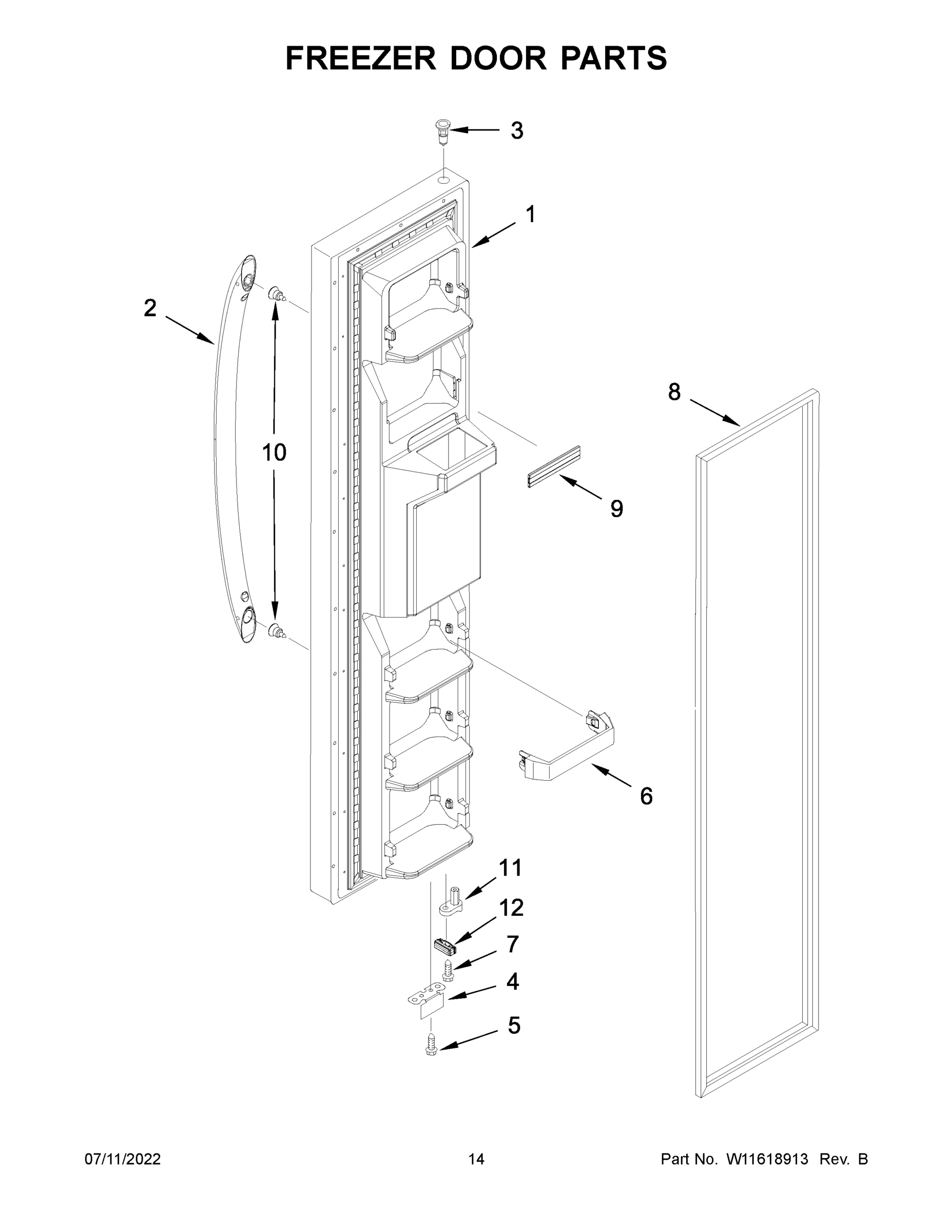 08 - FREEZER DOOR PARTS
