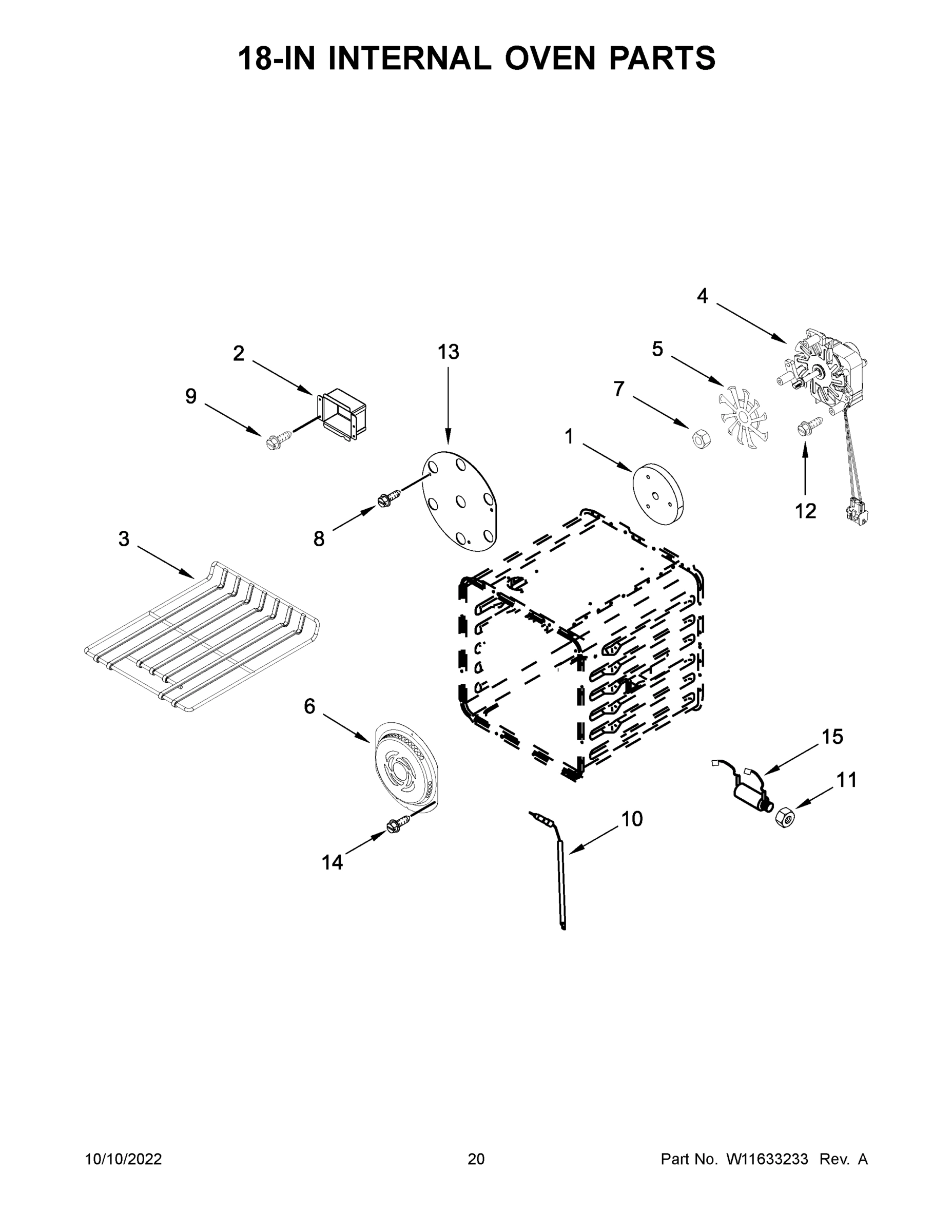 11 - 18-IN INTERNAL OVEN PARTS