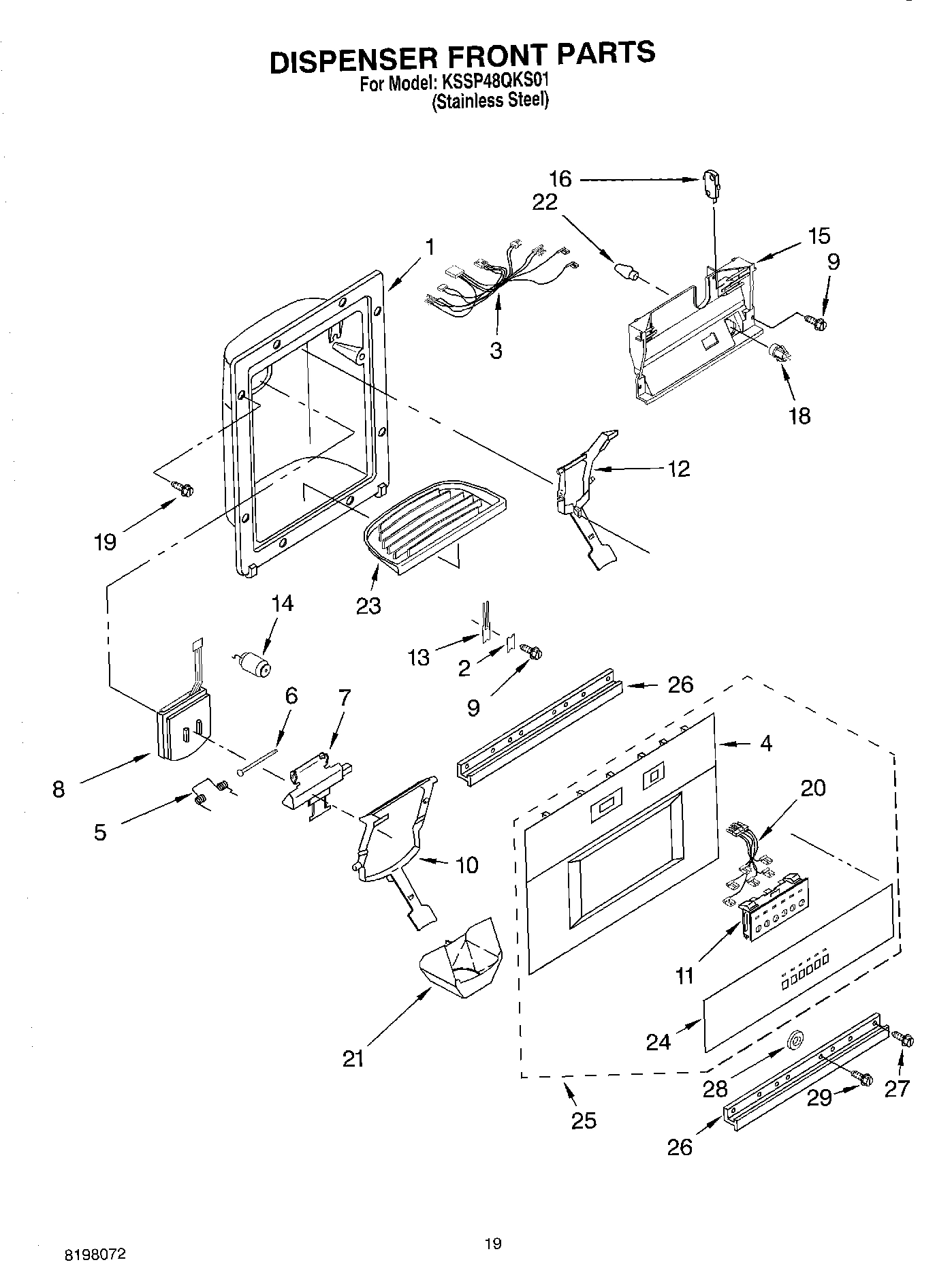 12 - DISPENSER FRONT