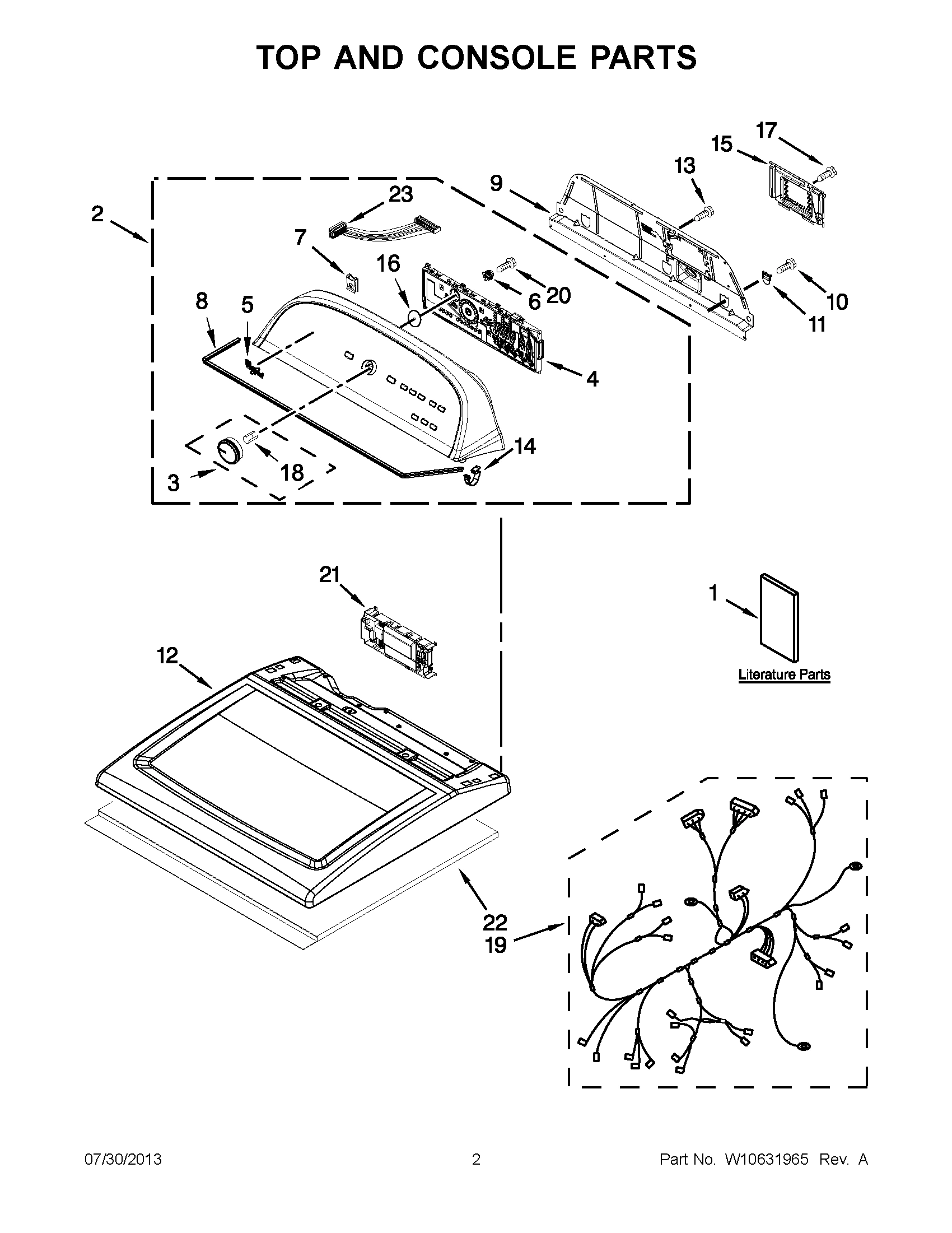 01 - TOP AND CONSOLE PARTS