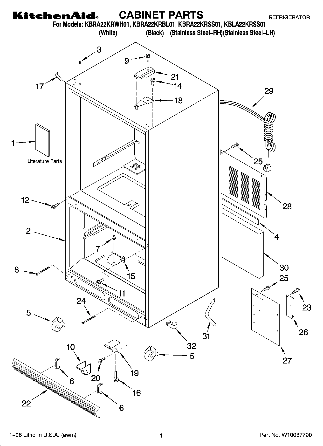 01 - CABINET PARTS