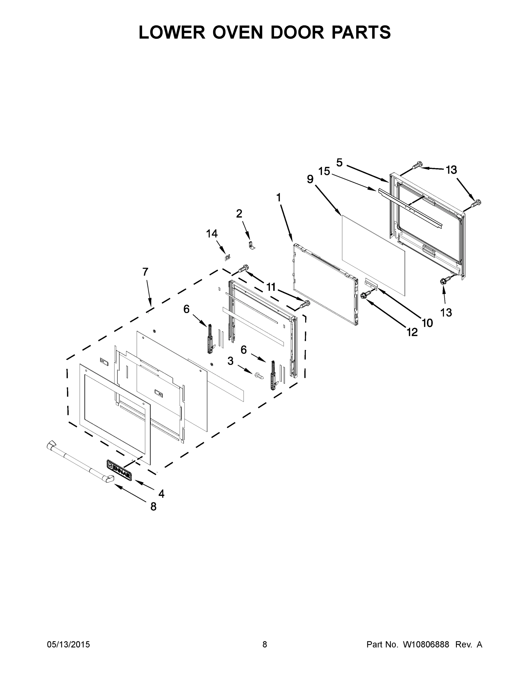 05 - LOWER OVEN DOOR PARTS