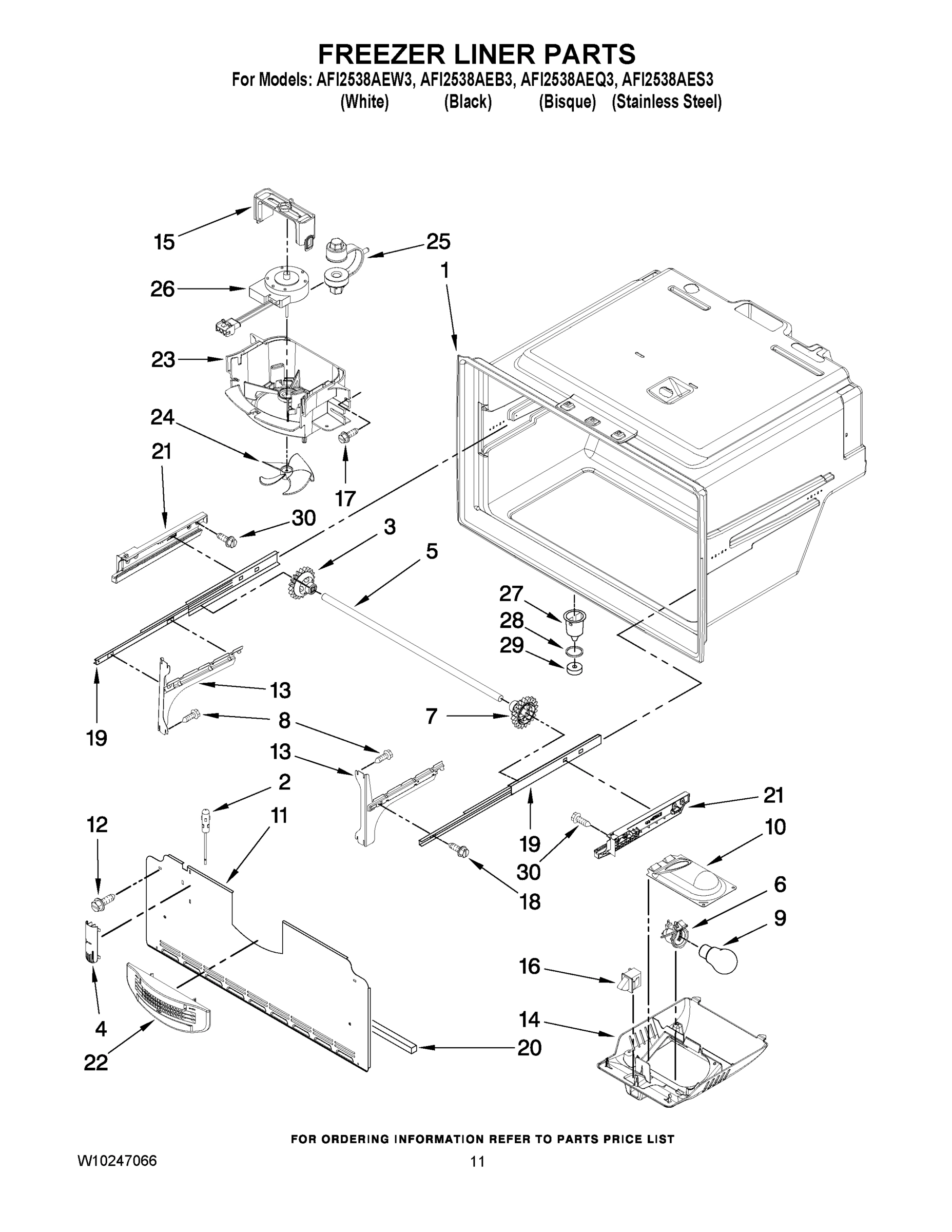 06 - FREEZER LINER PARTS