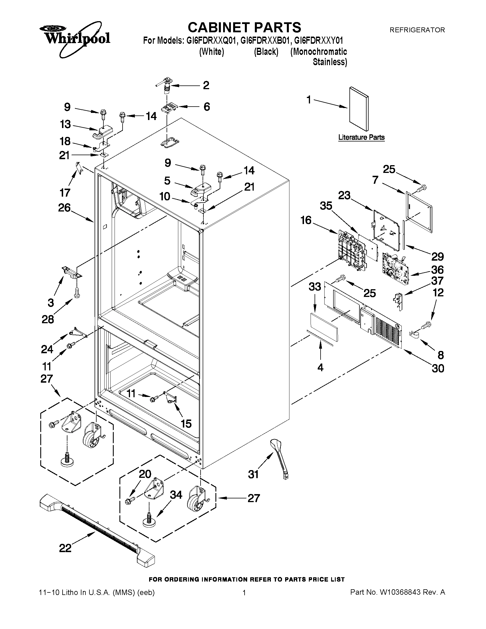 01 - CABINET PARTS