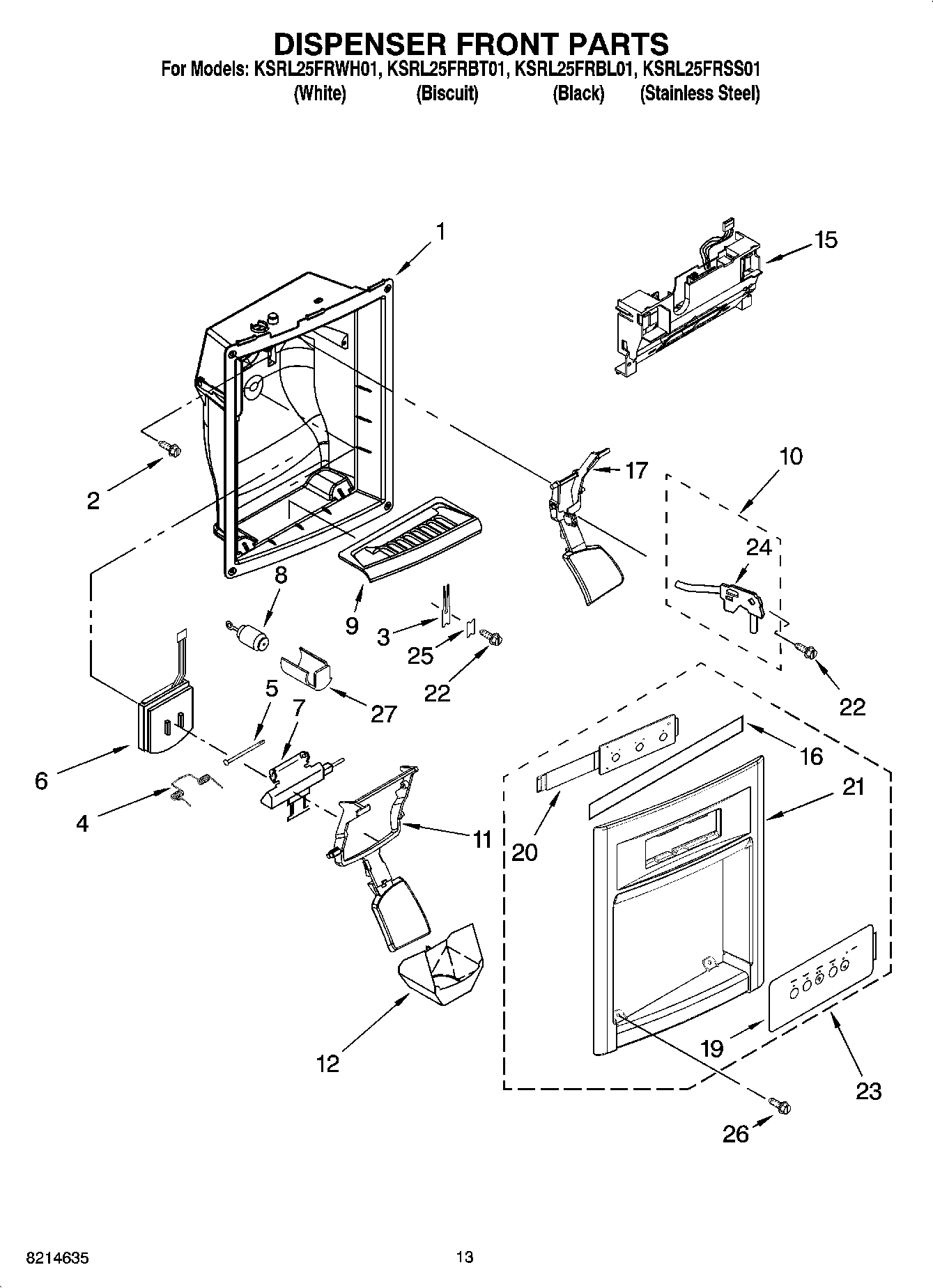 08 - DISPENSER FRONT PARTS