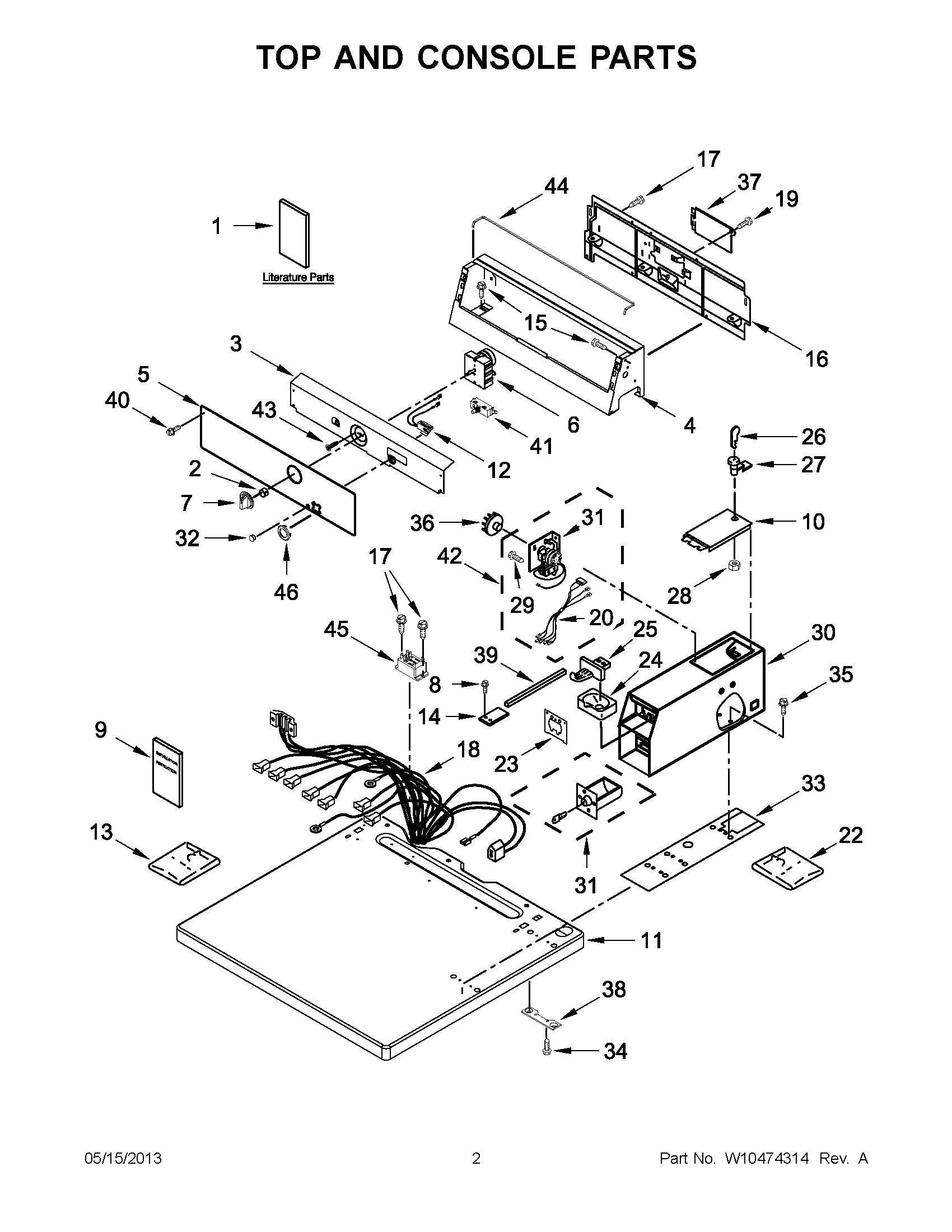 01 - TOP AND CONSOLE PARTS