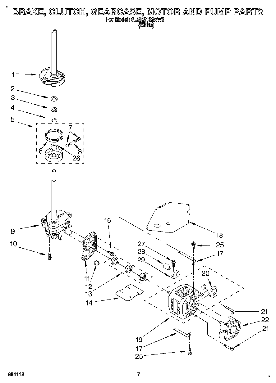 05 - BRAKE, CLUTCH, GEARCASE, MOTOR & PUMP