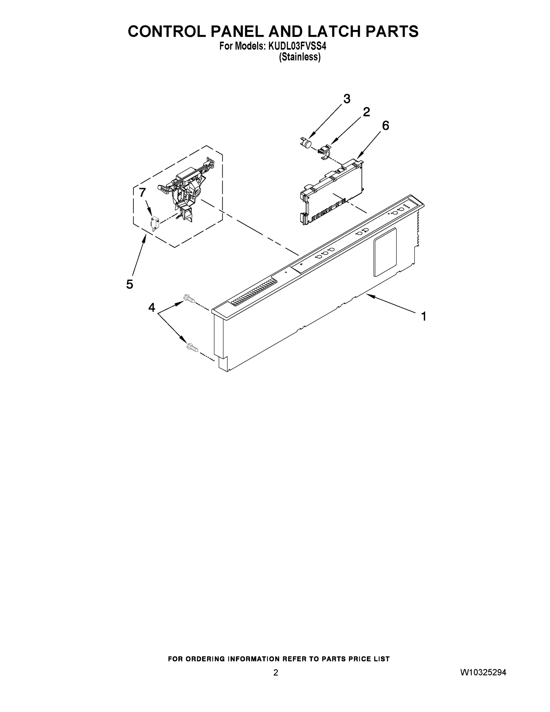 02 - CONTROL PANEL AND LATCH PARTS