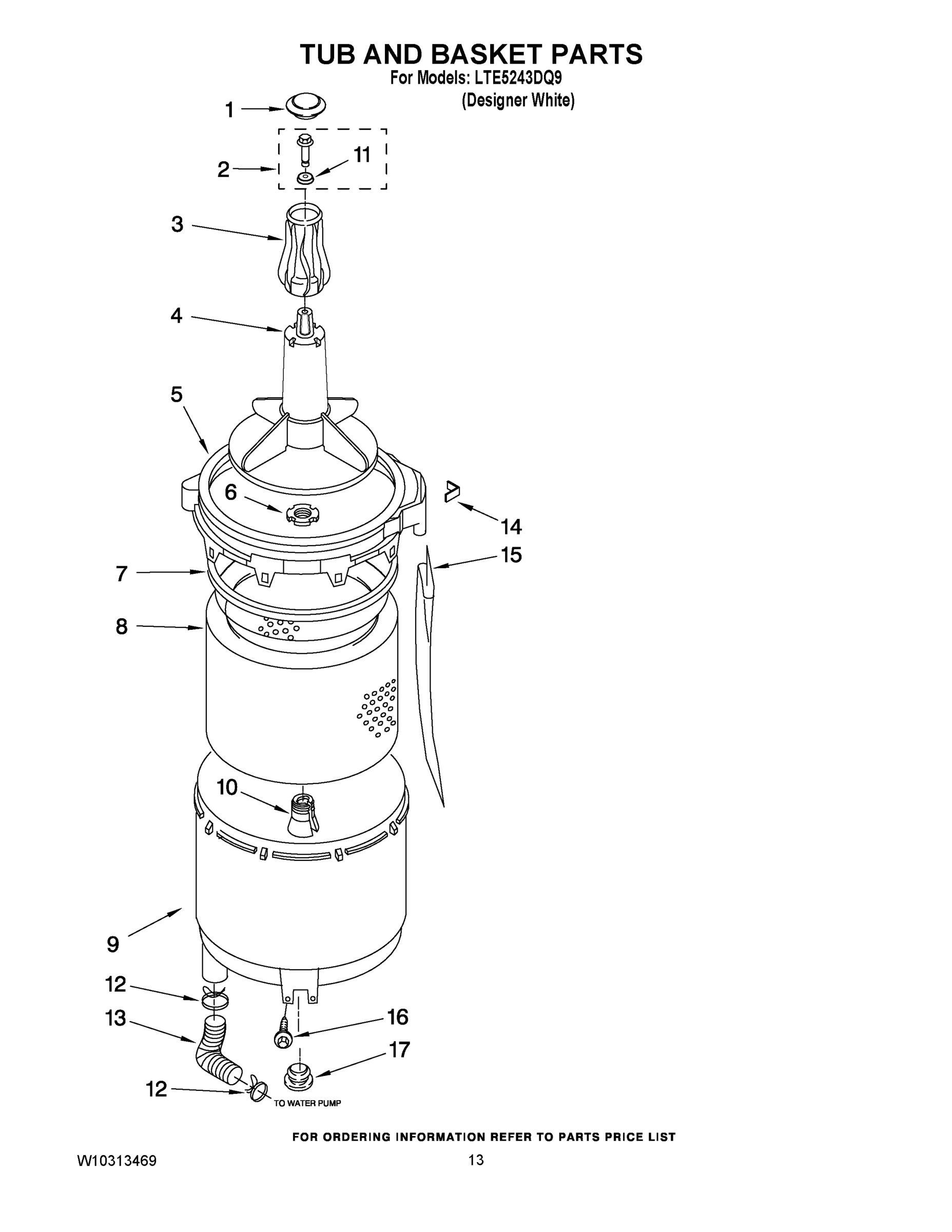 10 - TUB AND BASKET PARTS