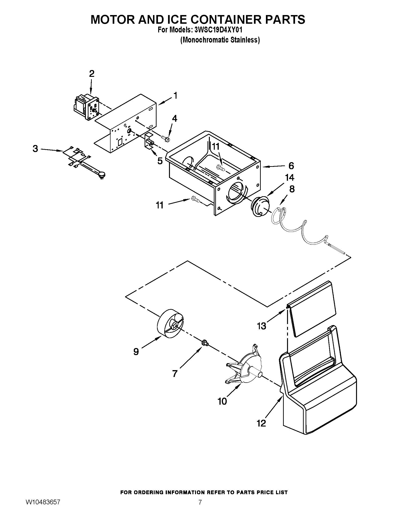 05 - MOTOR AND ICE CONTAINER PARTS
