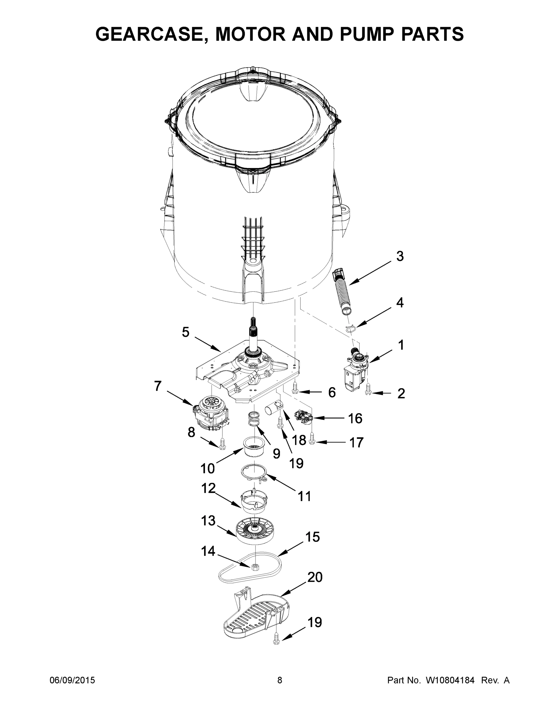 05 - GEARCASE, MOTOR AND PUMP PARTS