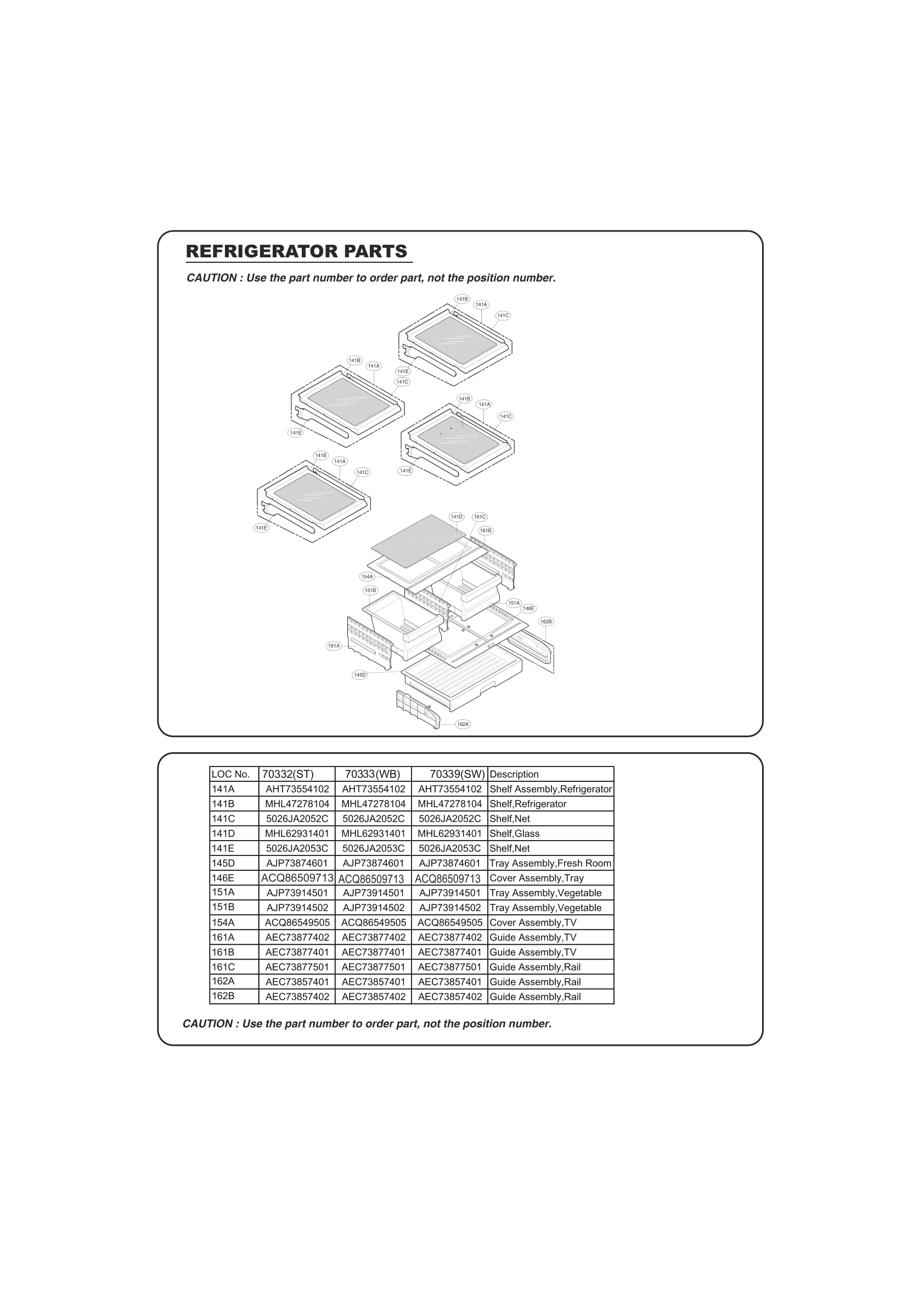 REFRIGERATOR PARTS