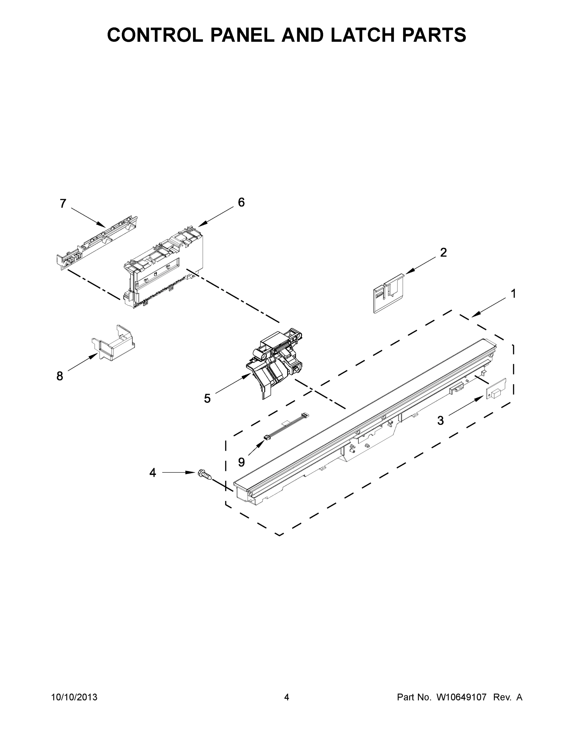 03 - CONTROL PANEL AND LATCH PARTS