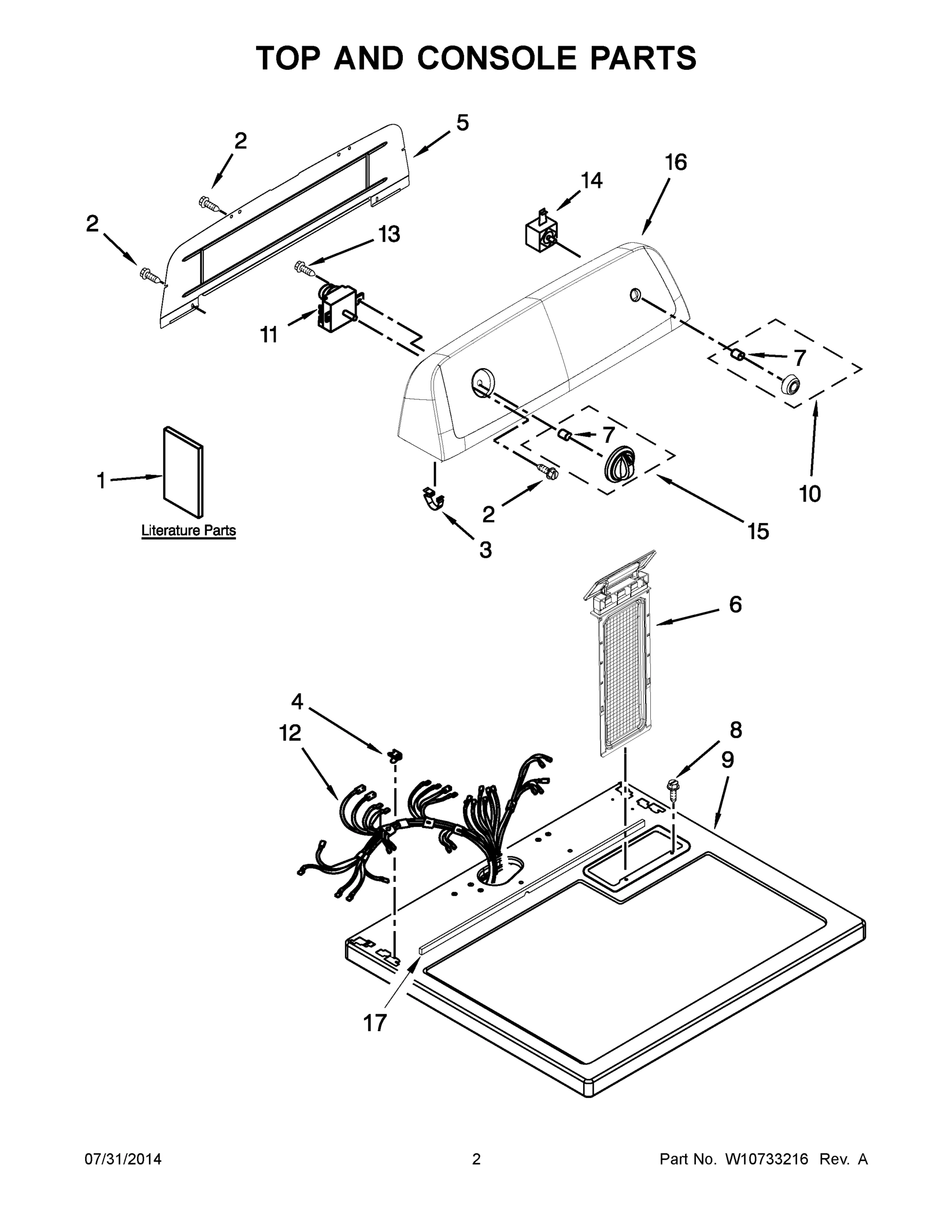 02 - TOP AND CONSOLE PARTS