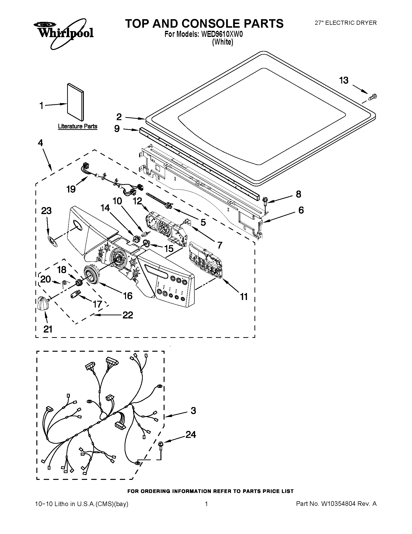 01 - TOP AND CONSOLE PARTS