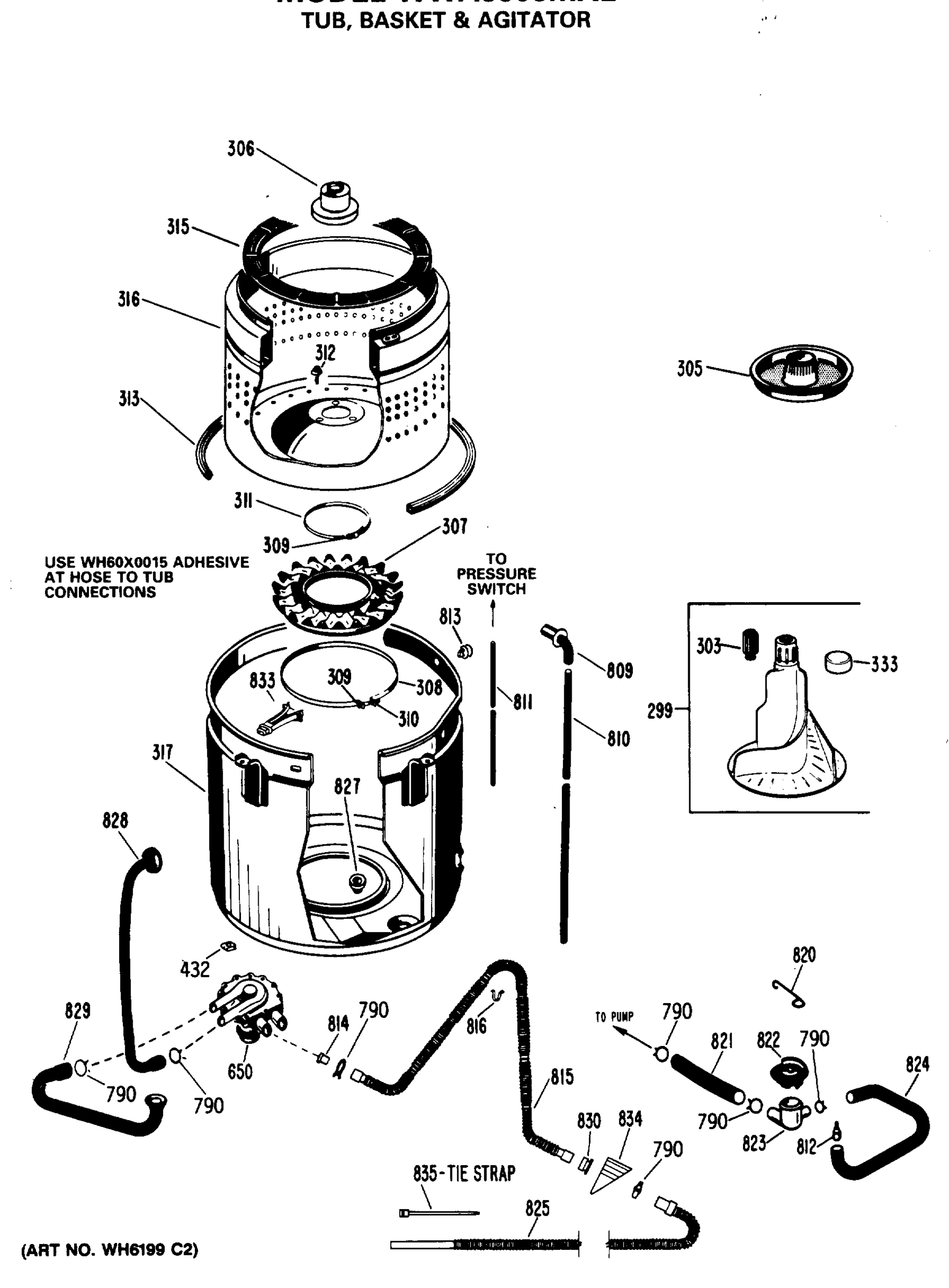 TUB, BASKET & AGITATOR