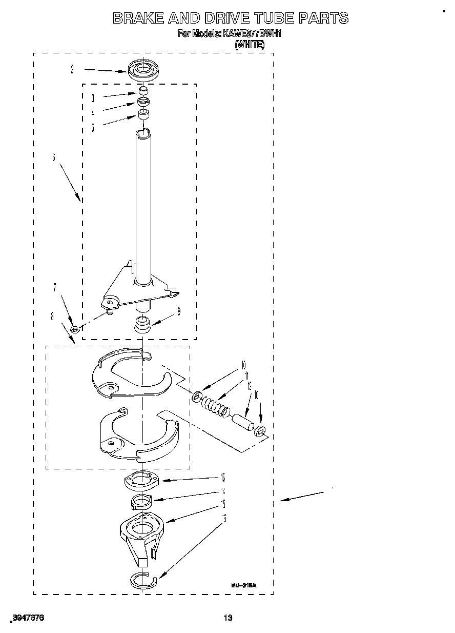 10 - BRAKE AND DRIVE TUBE